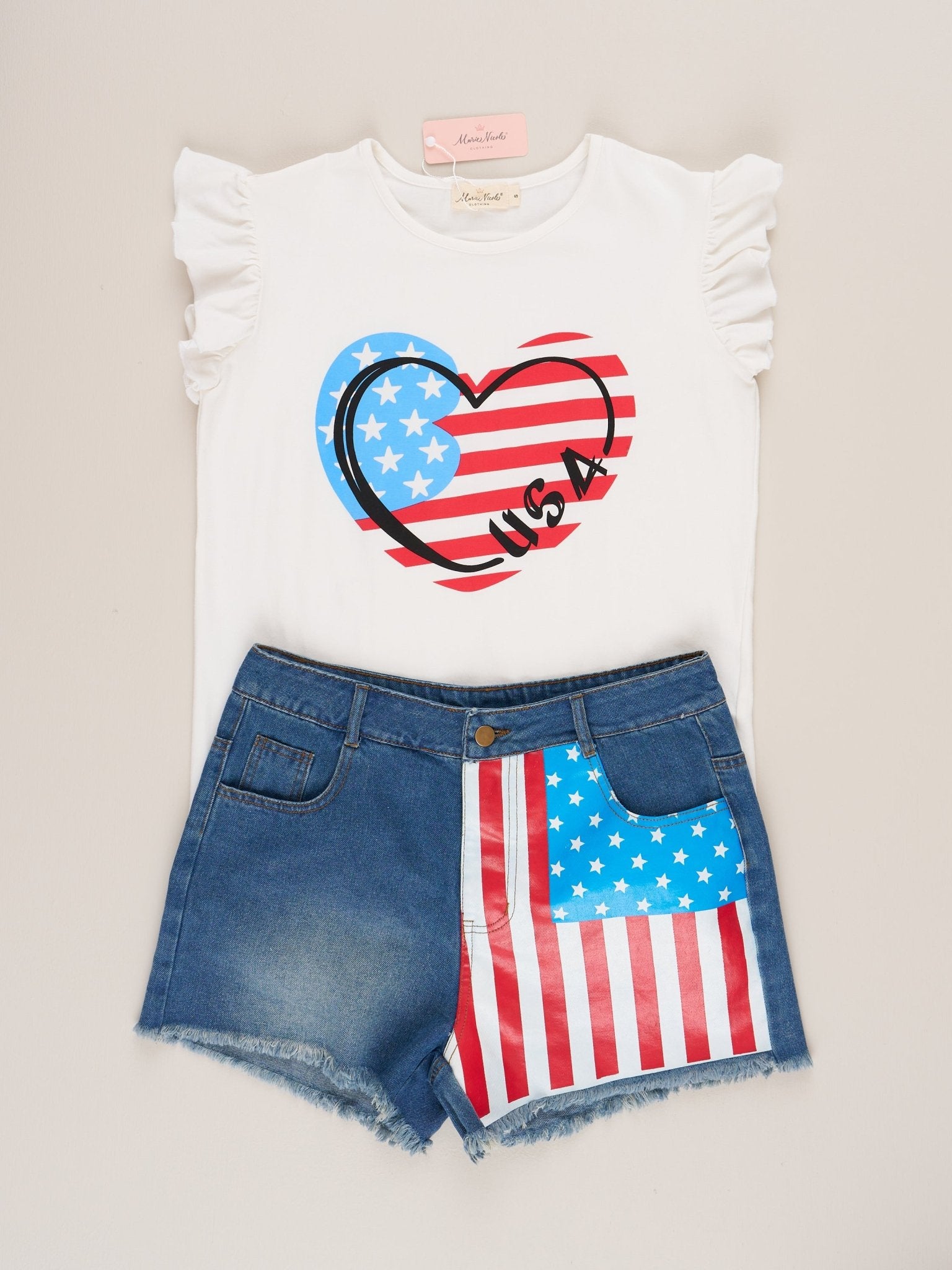Mom & Me American Love Outfit - Marie Nicole Clothing