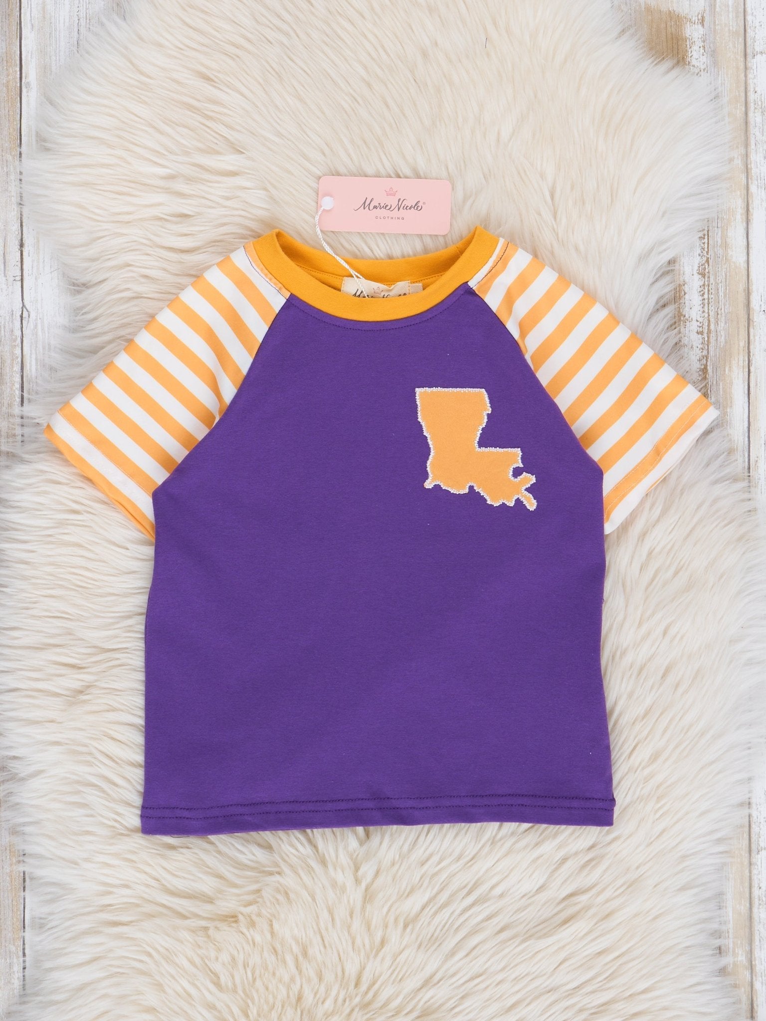 LA Purple Striped Shirt - Marie Nicole Clothing