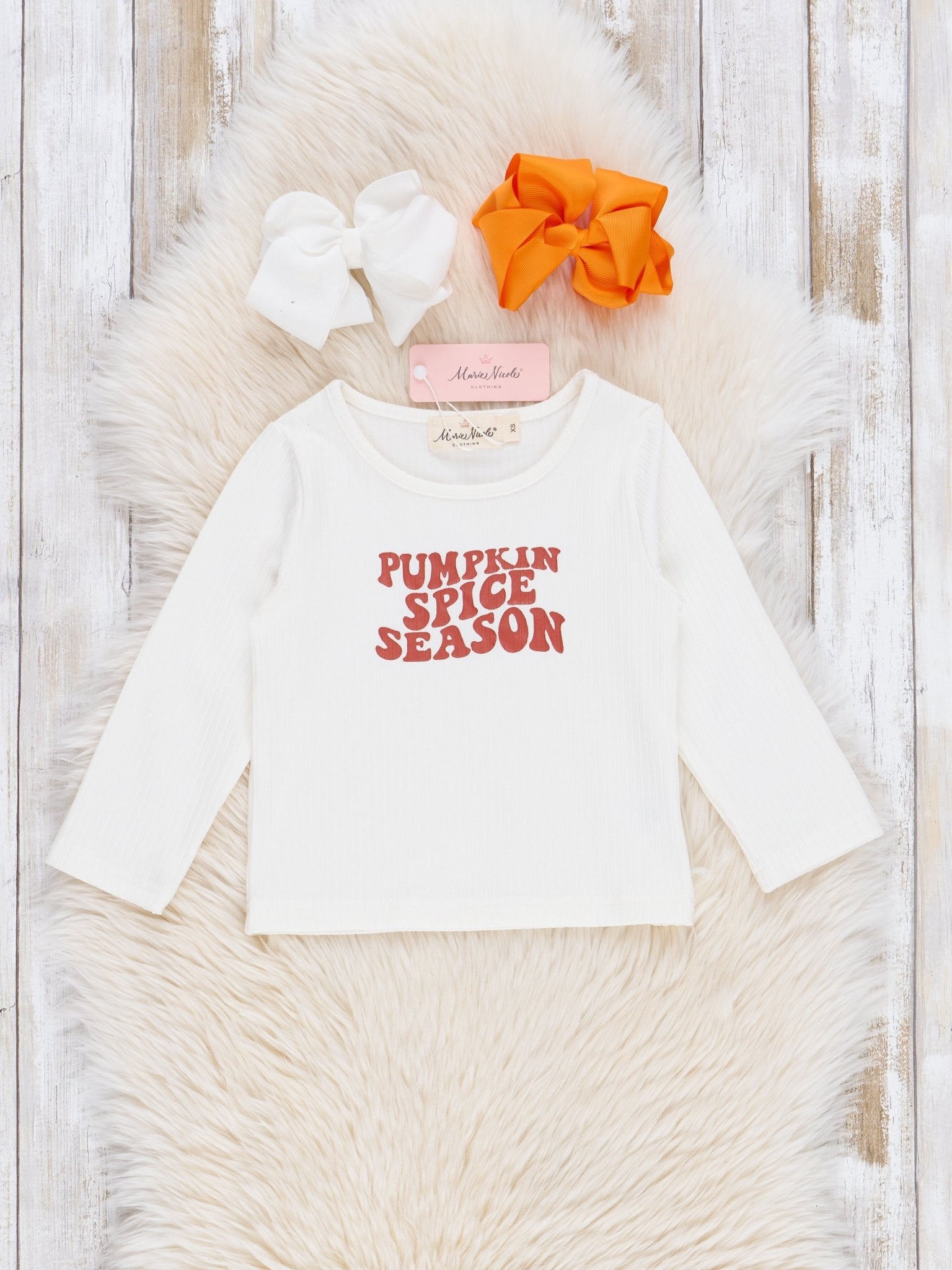 Pumpkin Spice Plaid Flannel Skirtall Set - Marie Nicole Clothing