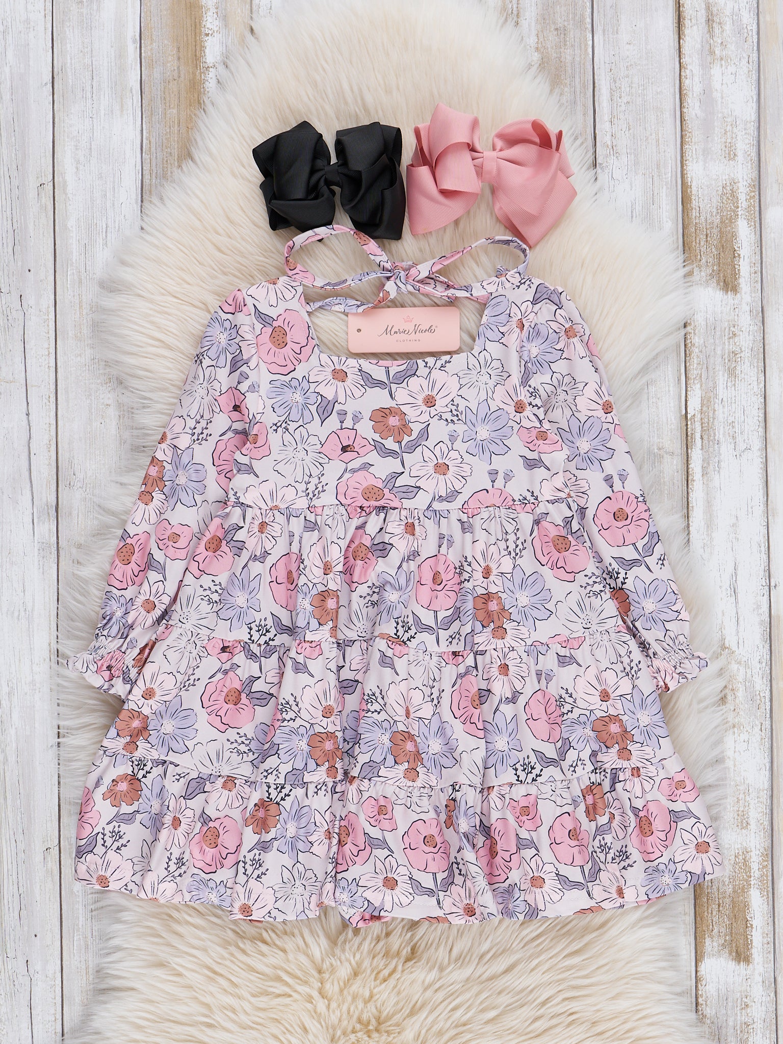 Sweetest Vintage Garden Ruffle Dress - Marie Nicole Clothing