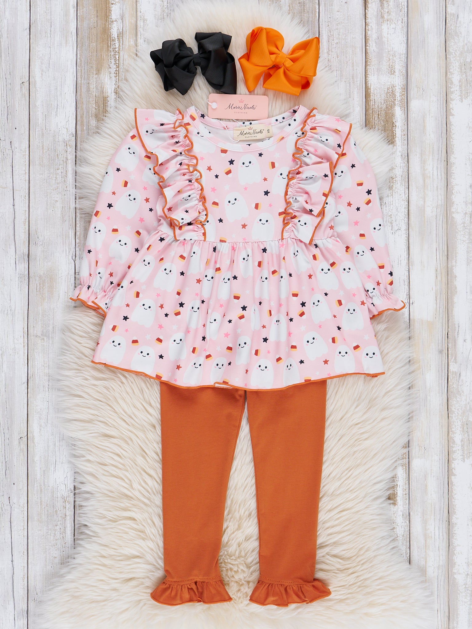 Happy Halloween Ruffle Outfit - Marie Nicole Clothing