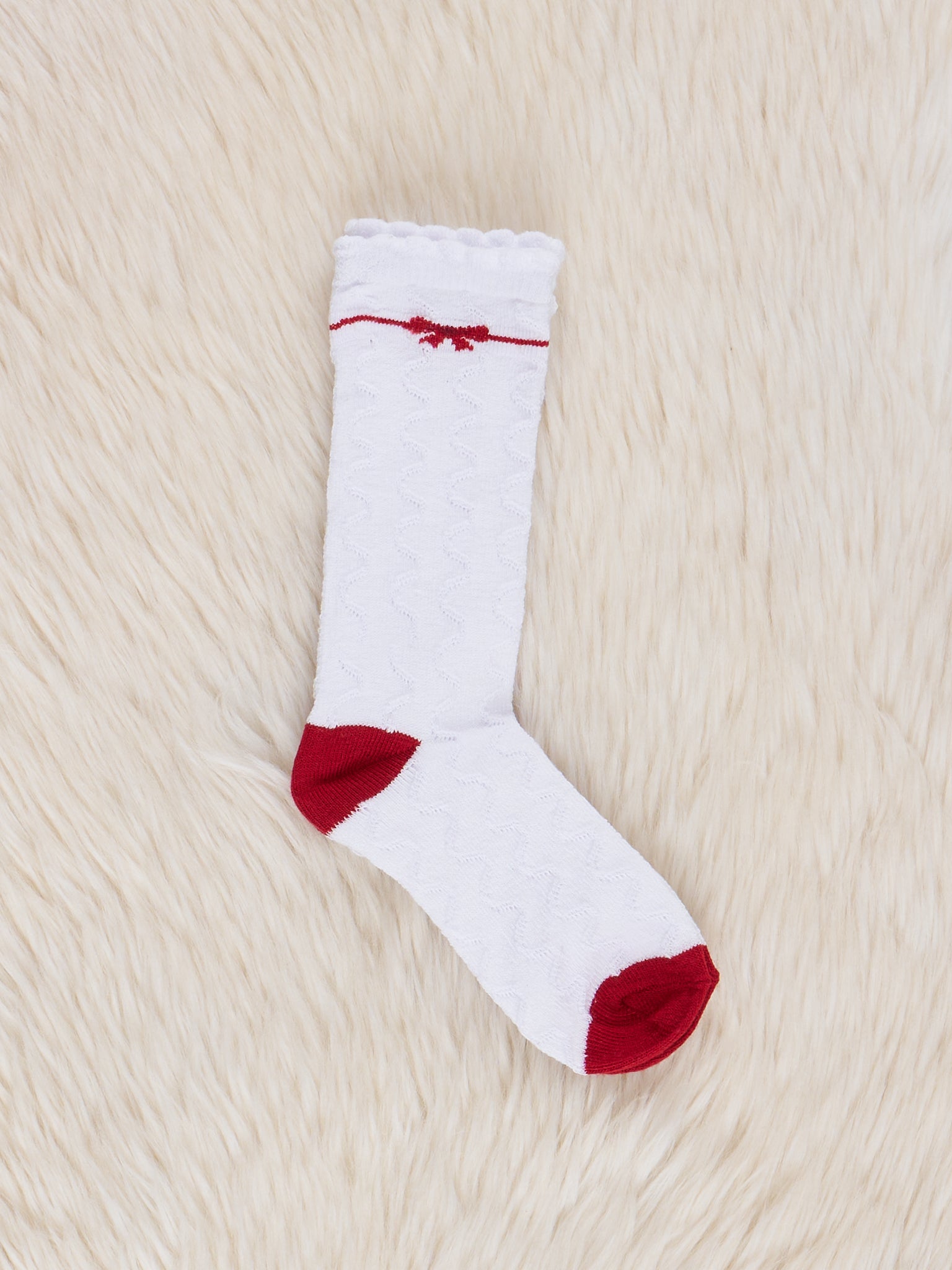 Christmas Scallop Hem Knee Socks - 3 Pack - Marie Nicole Clothing