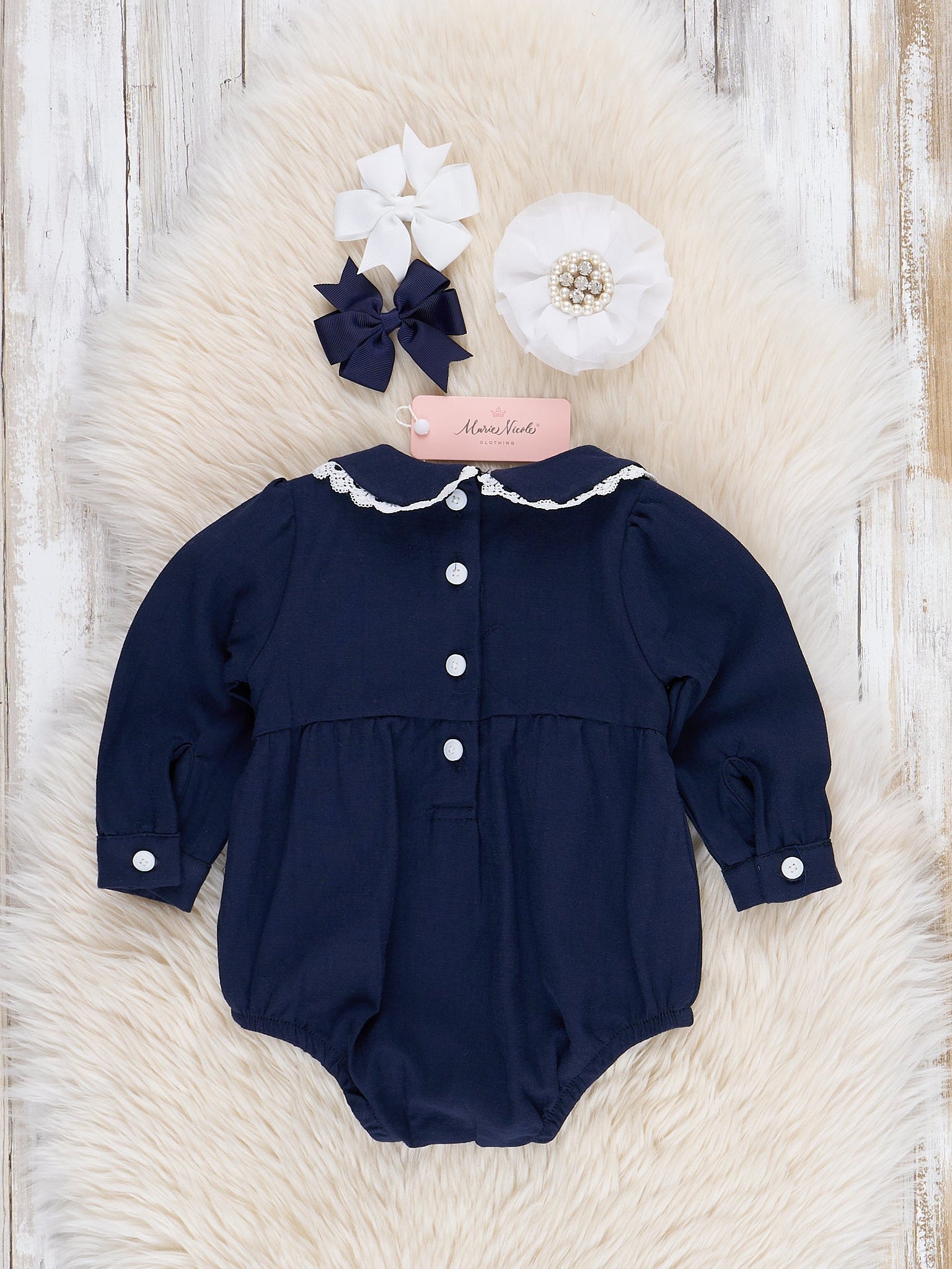 Nativity Scene Smocked Bubble Romper - Marie Nicole Clothing