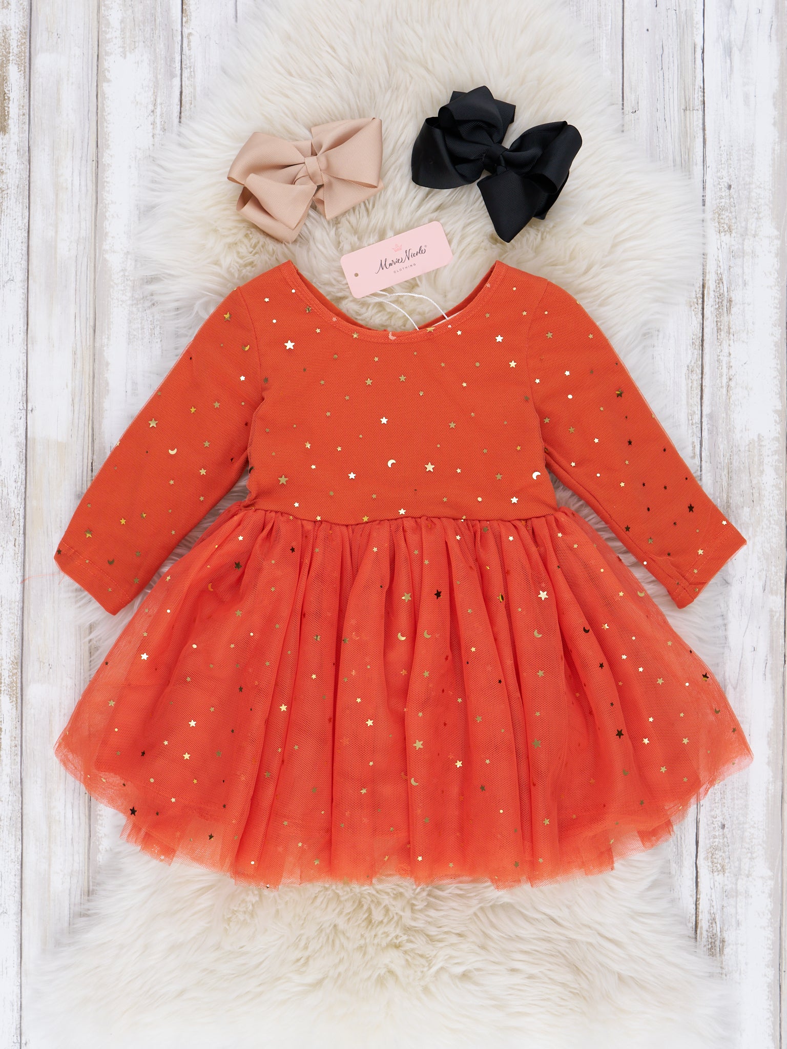 Glitter Bomb Long Sleeve Tulle Dress - Marie Nicole Clothing