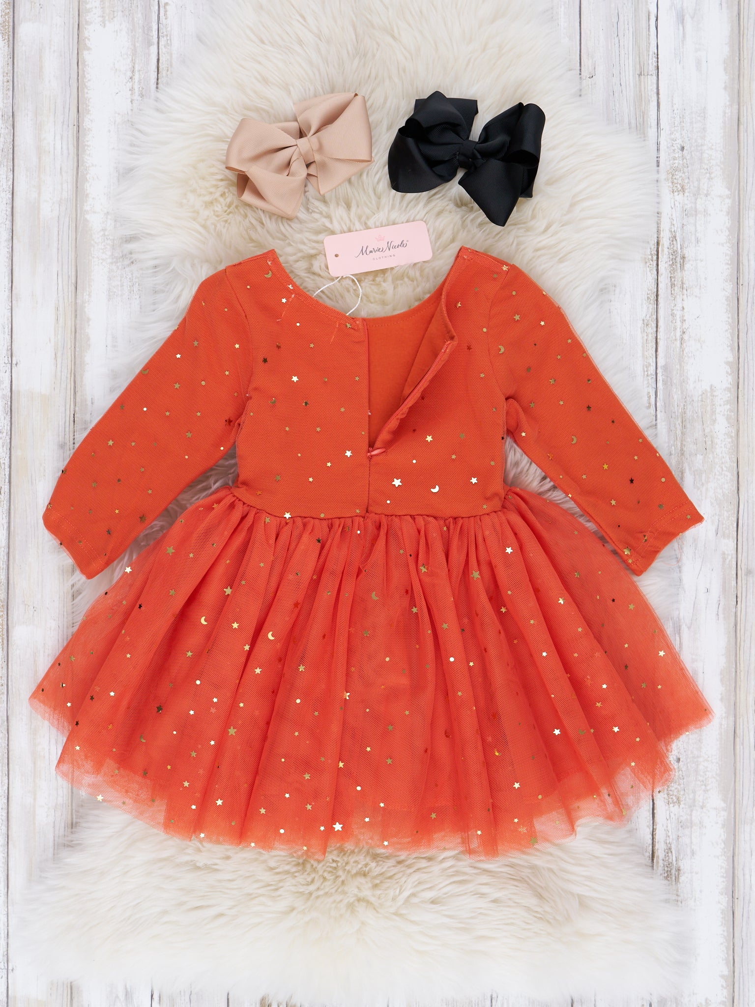 Glitter Bomb Long Sleeve Tulle Dress - Marie Nicole Clothing