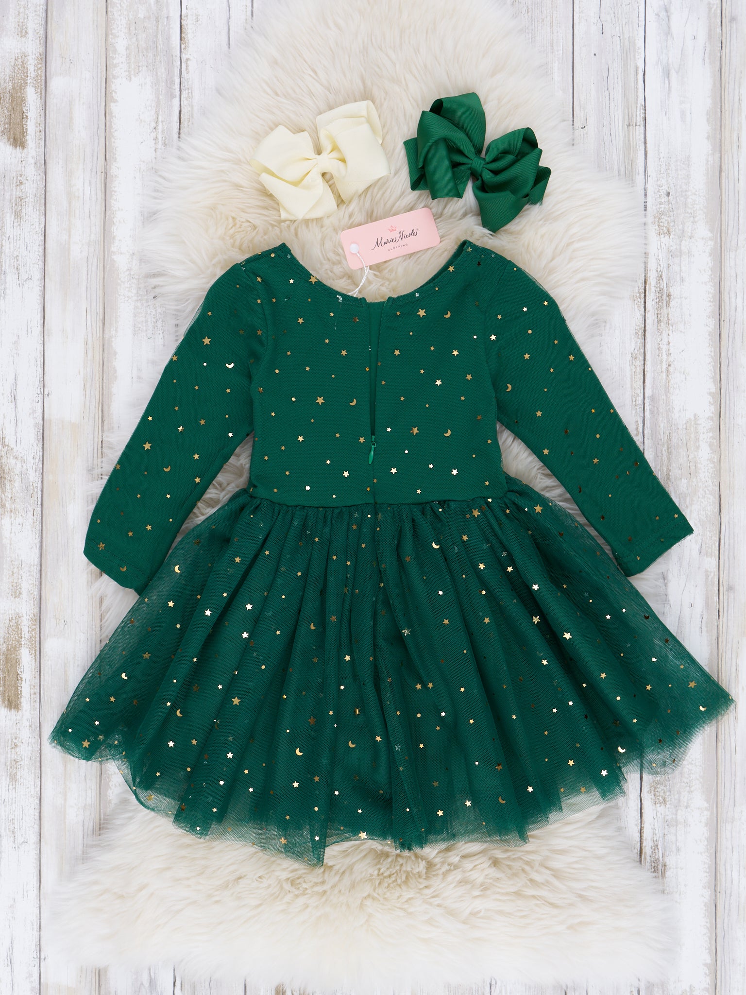 Glitter Bomb Long Sleeve Tulle Dress - Marie Nicole Clothing