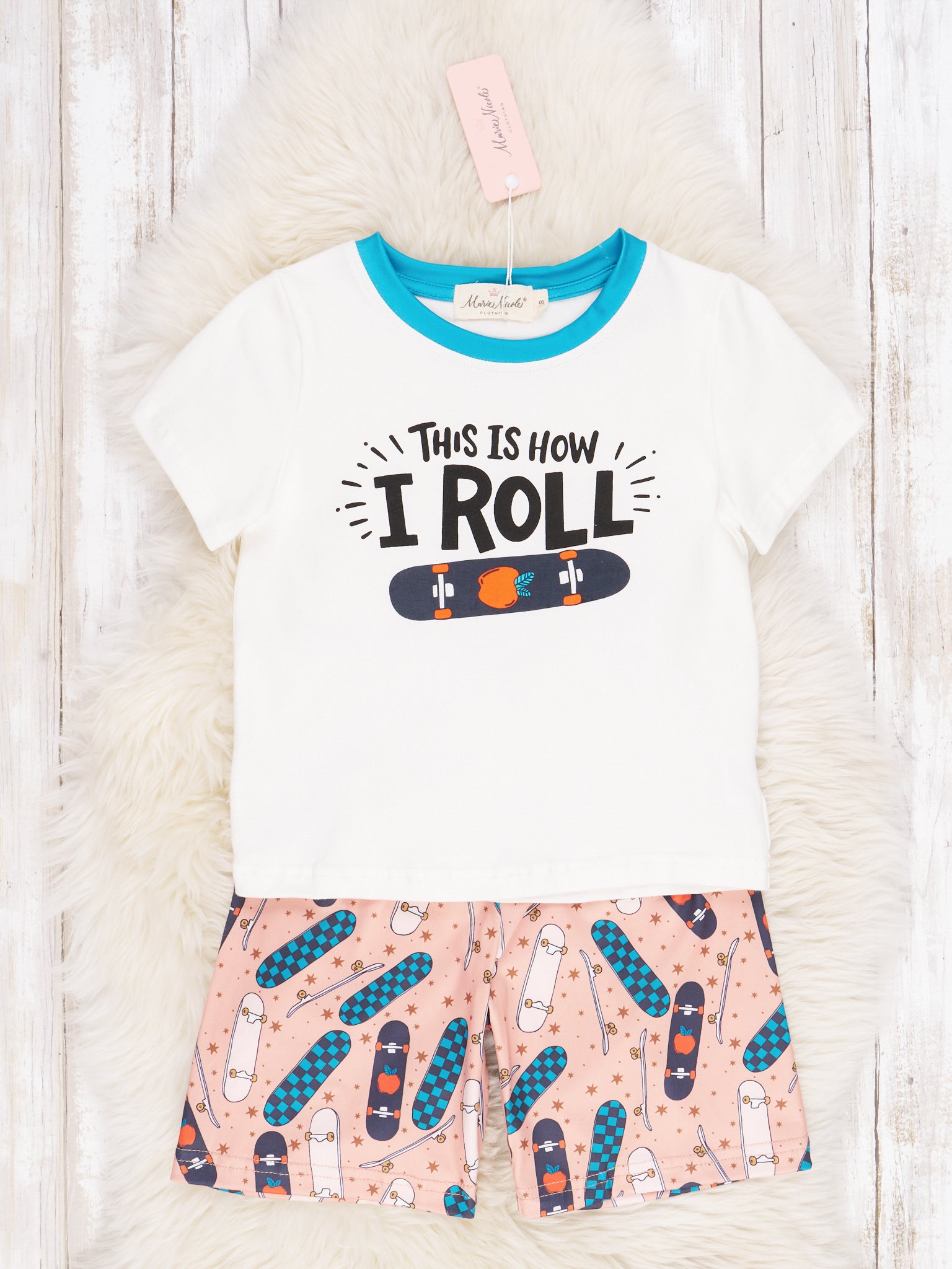 "How I Roll" Skateboard Outfit - Marie Nicole Clothing