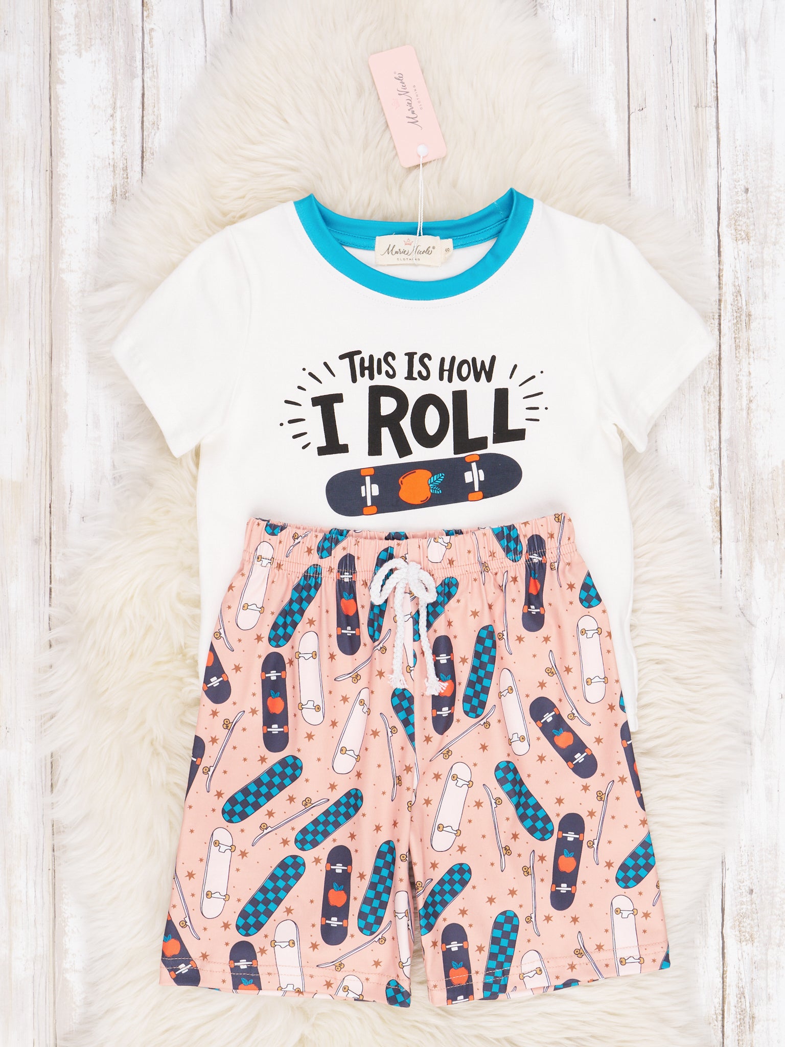 "How I Roll" Skateboard Outfit - Marie Nicole Clothing