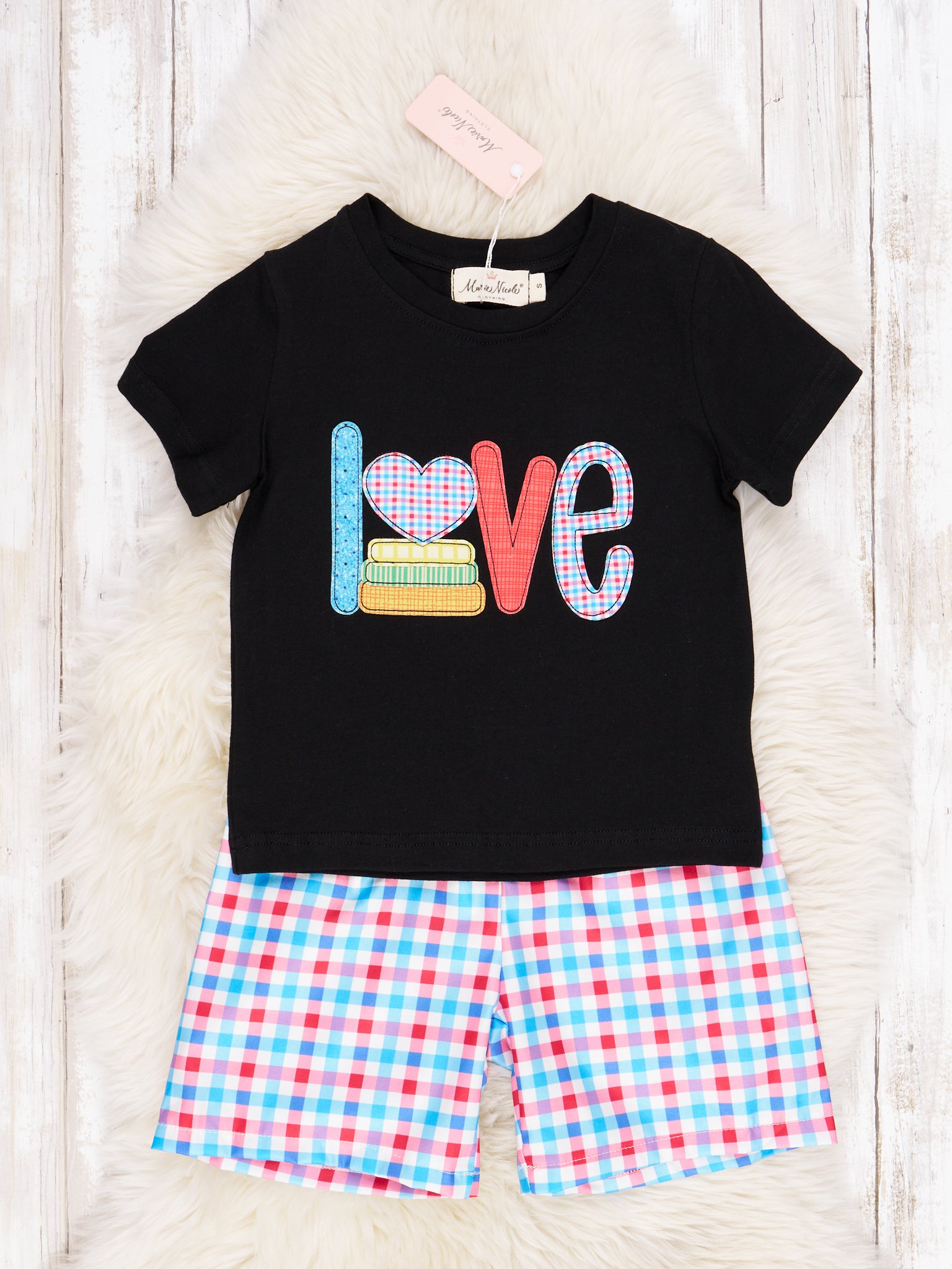 Gingham "Love" Book Outfit - Marie Nicole Clothing