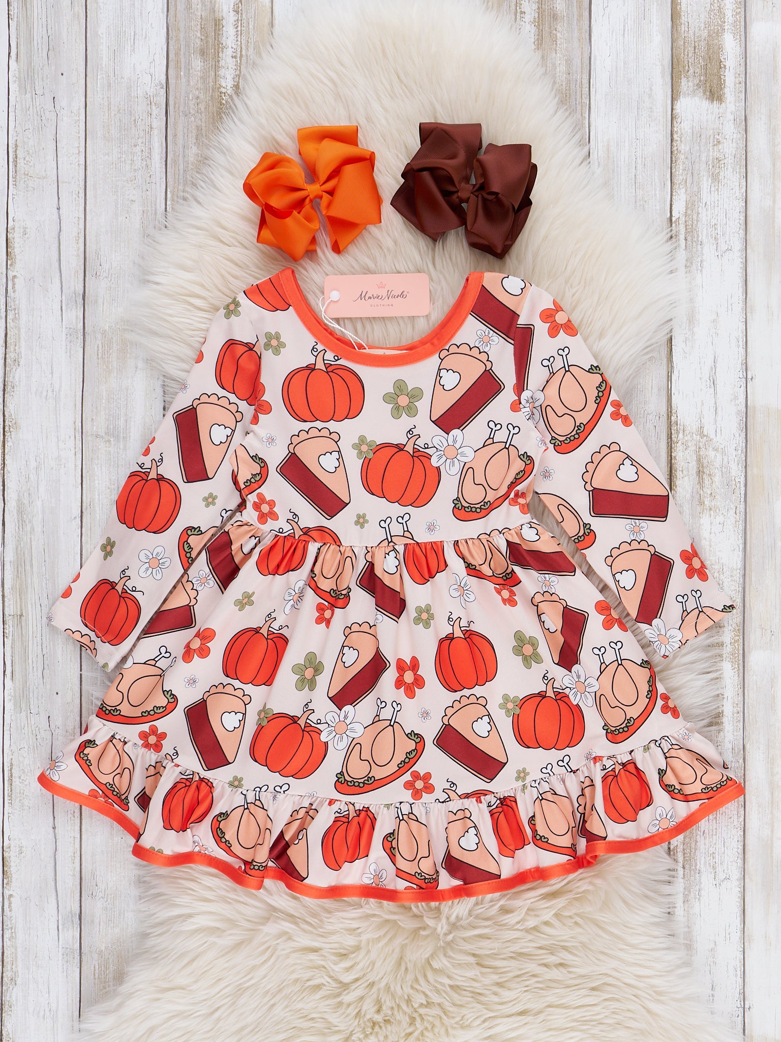 Feast Mode Ruffle Dress - Marie Nicole Clothing