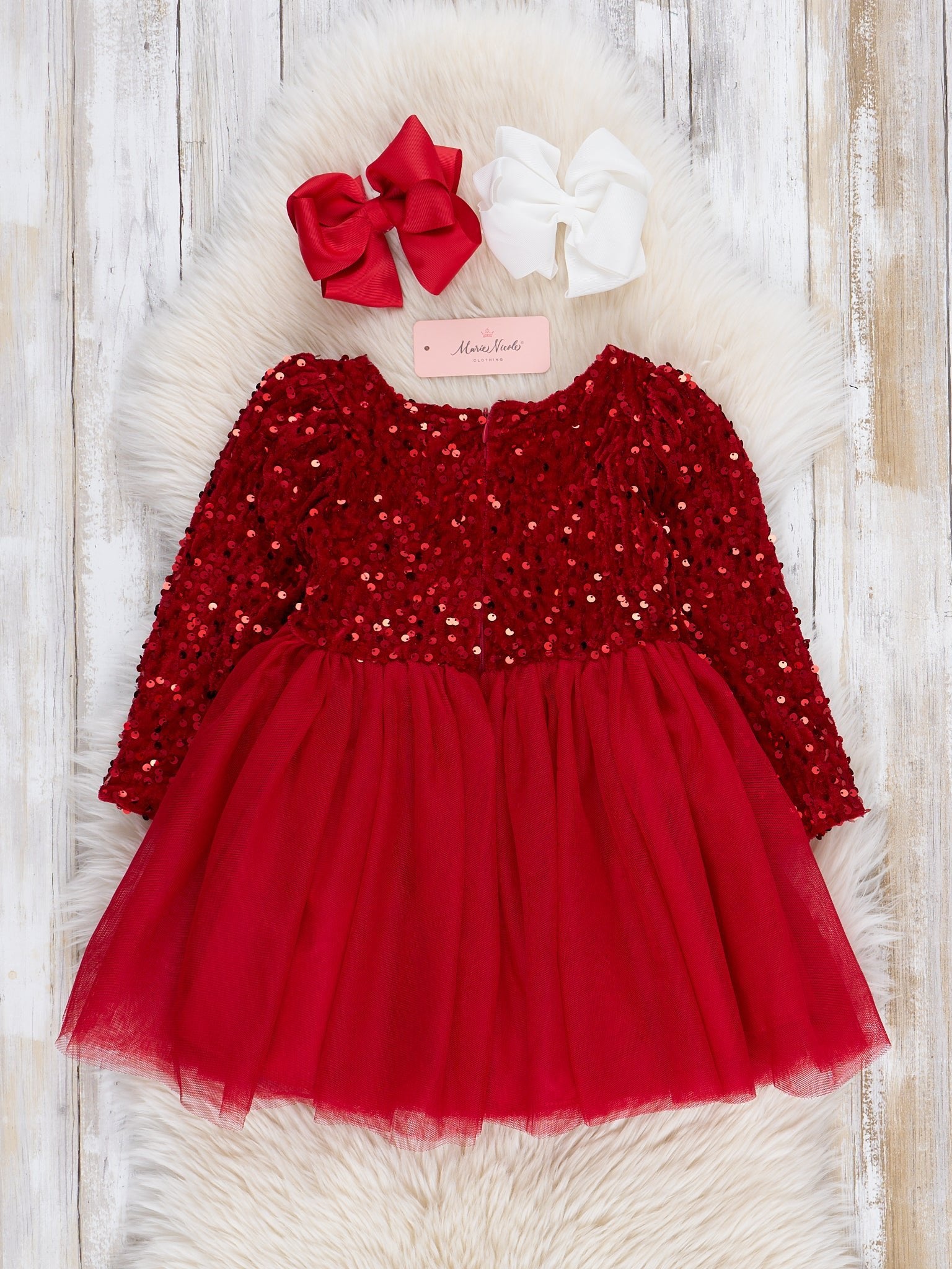 Ruby Sparkle Party Tulle Dress - Marie Nicole Clothing