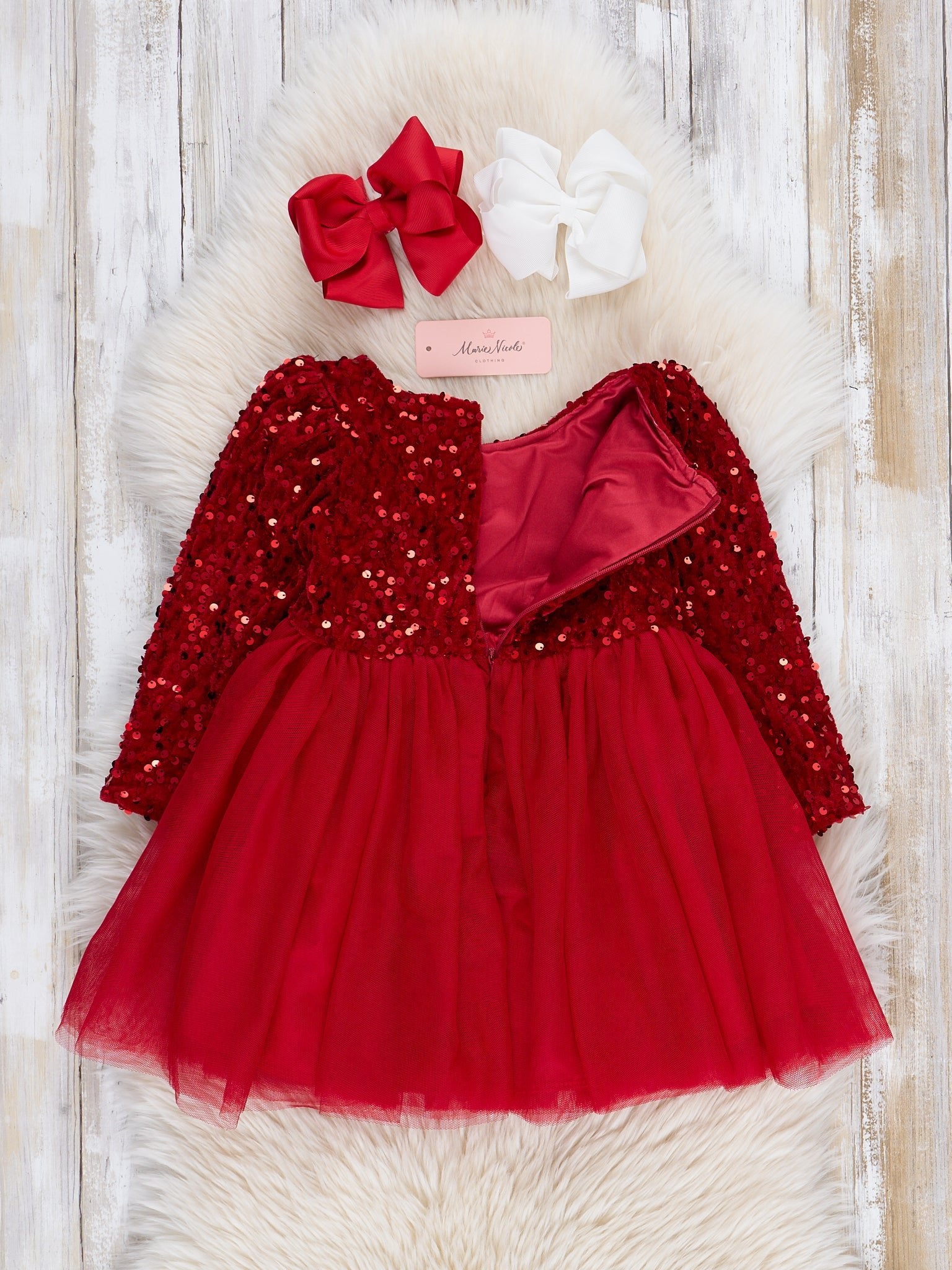 Ruby Sparkle Party Tulle Dress - Marie Nicole Clothing