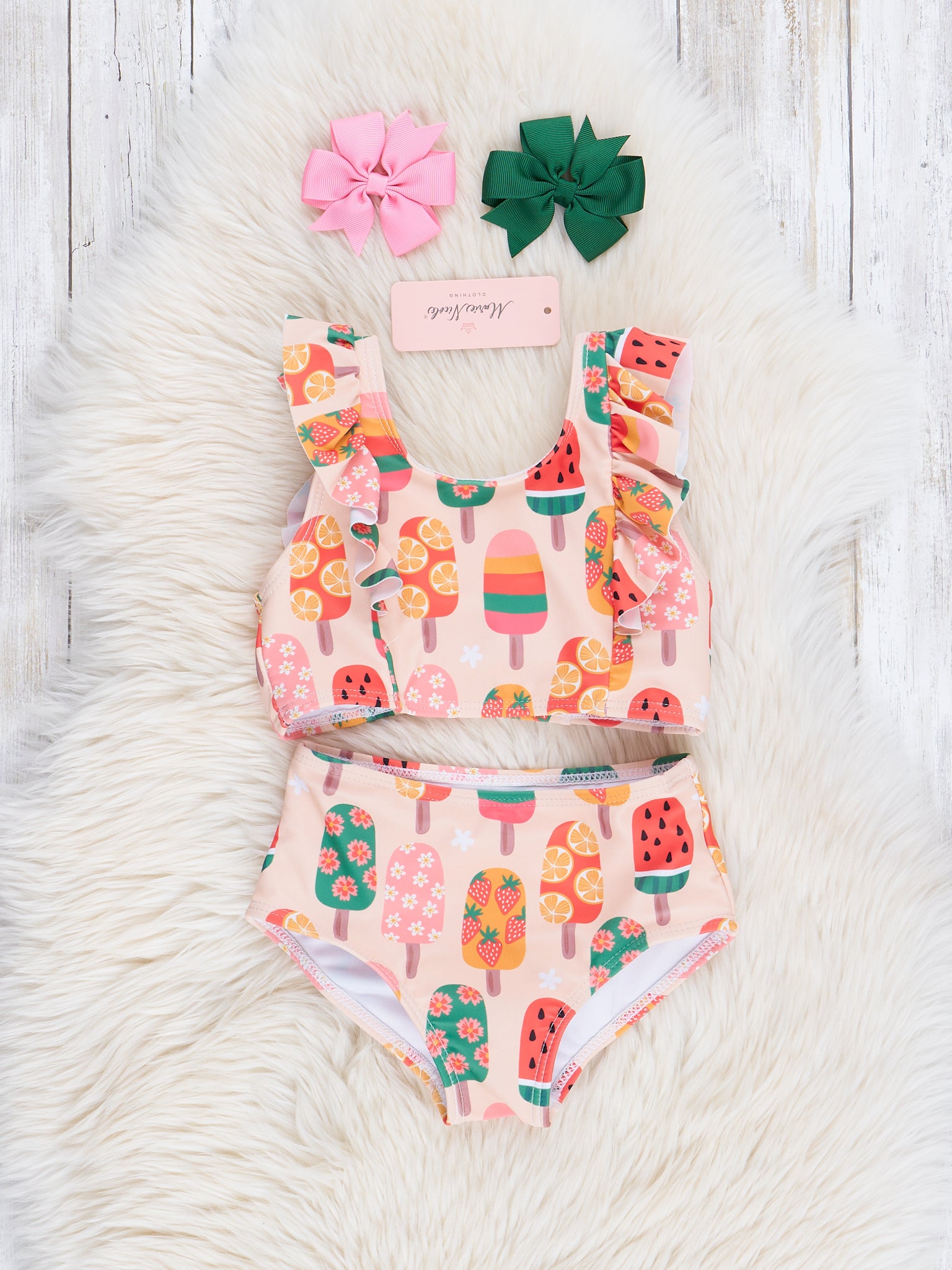 Peach Popsicles Two - Piece Swimsuit - Marie Nicole Clothing