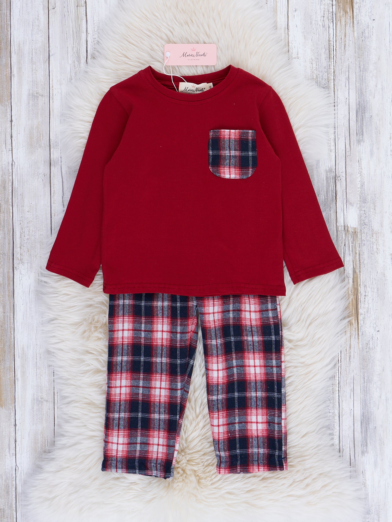 Joyous Plaid Pocket Outfit - Marie Nicole Clothing