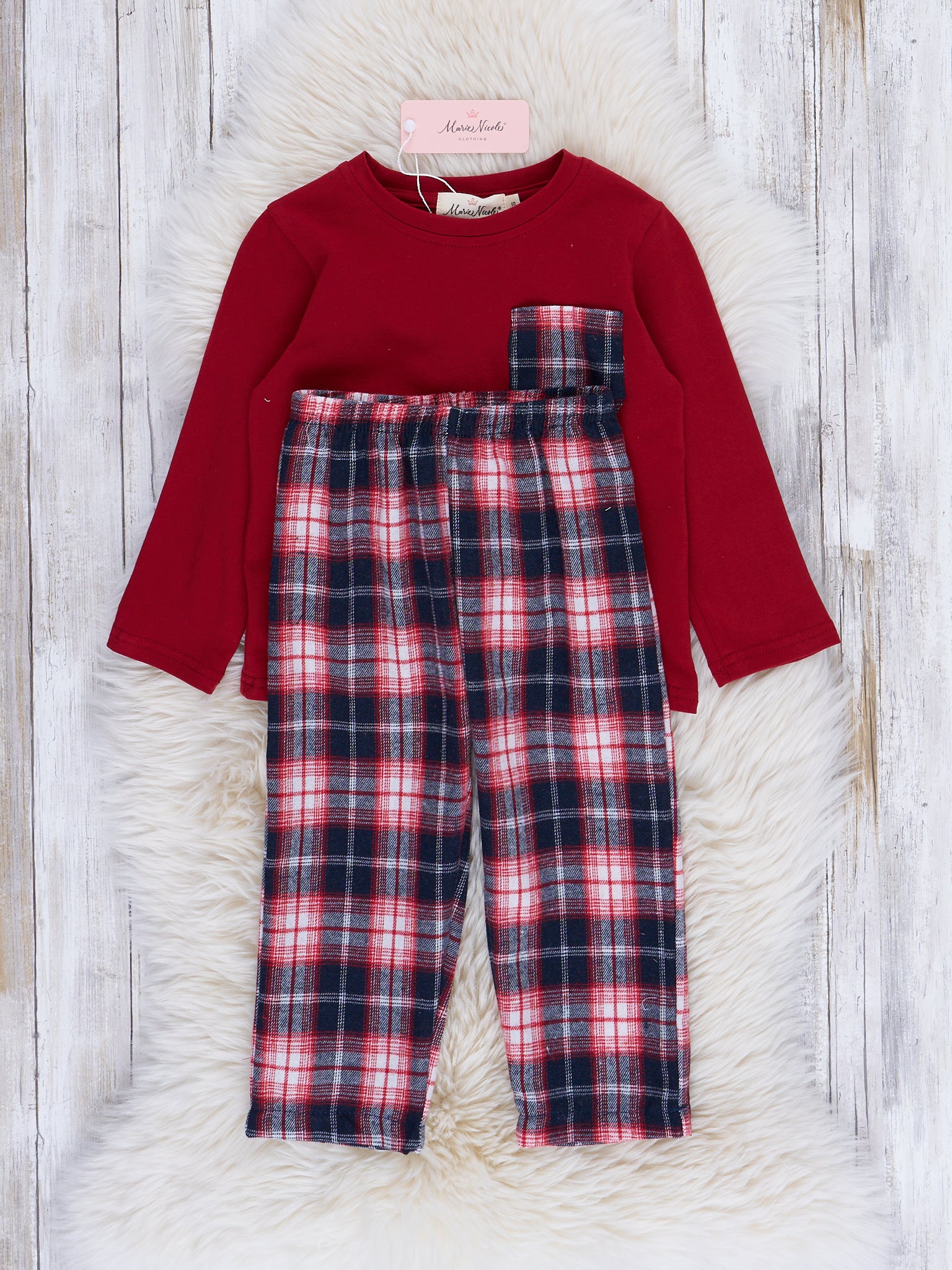 Joyous Plaid Pocket Outfit - Marie Nicole Clothing