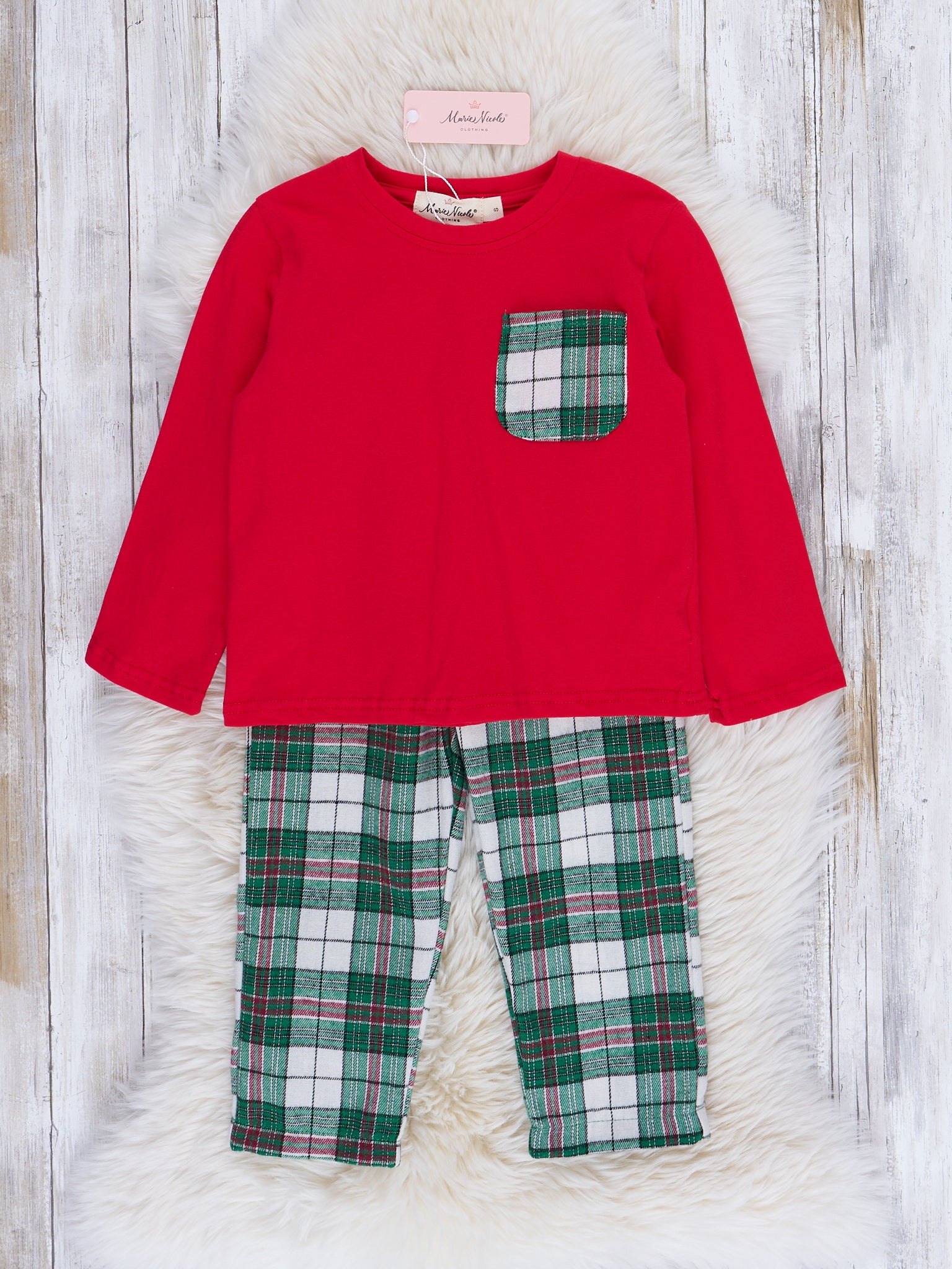 Joyous Plaid Pocket Outfit - Marie Nicole Clothing