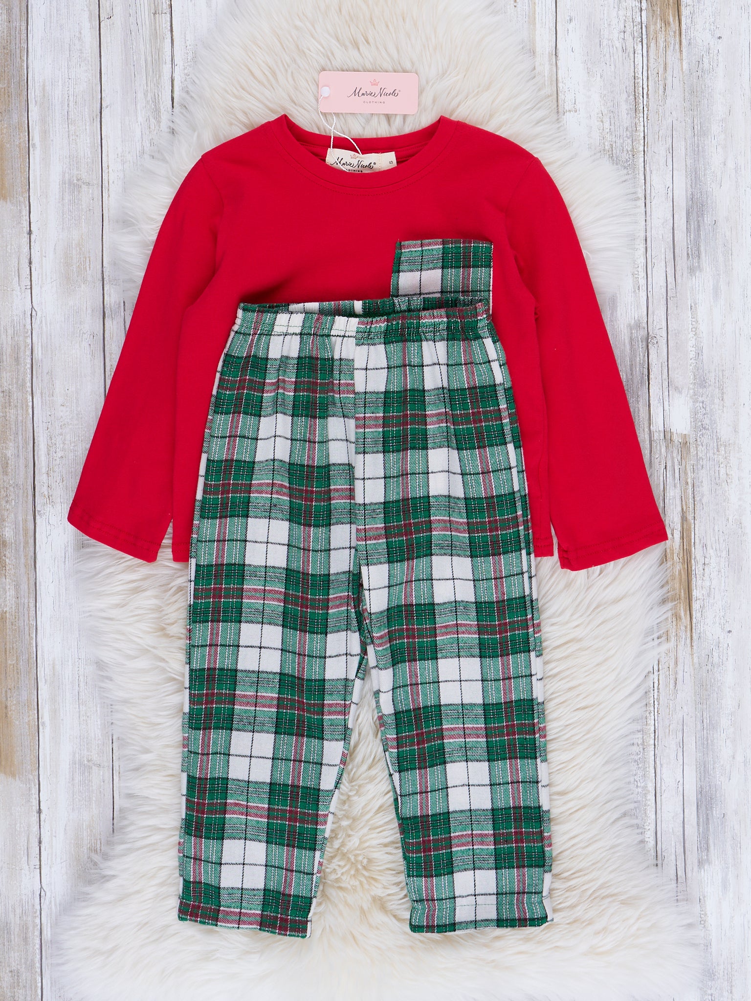 Joyous Plaid Pocket Outfit - Marie Nicole Clothing