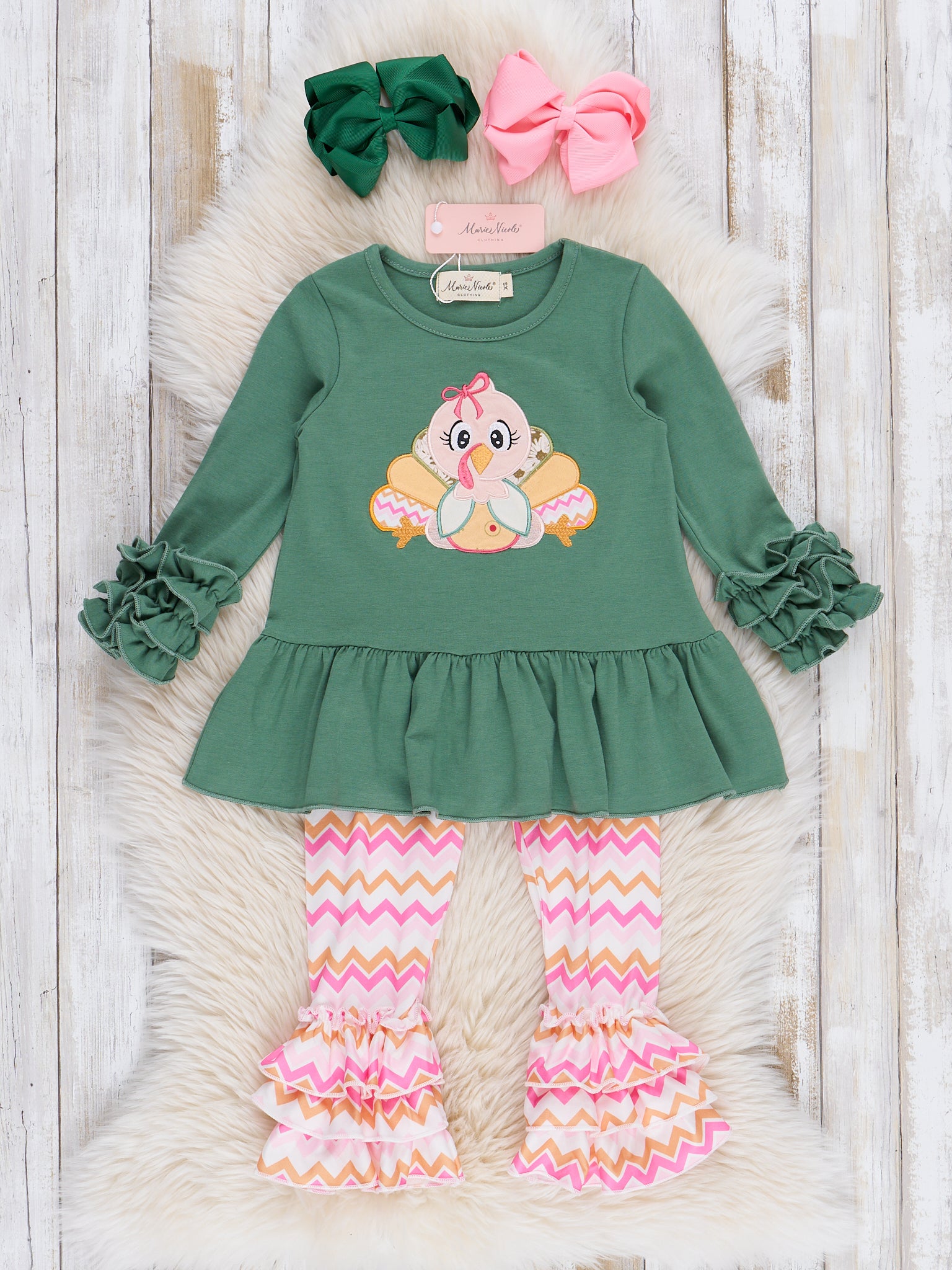 Chevron Turkey Outfit - Marie Nicole Clothing