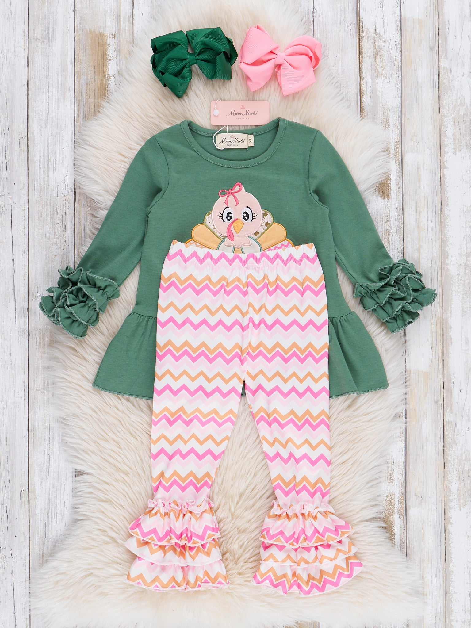Chevron Turkey Outfit - Marie Nicole Clothing