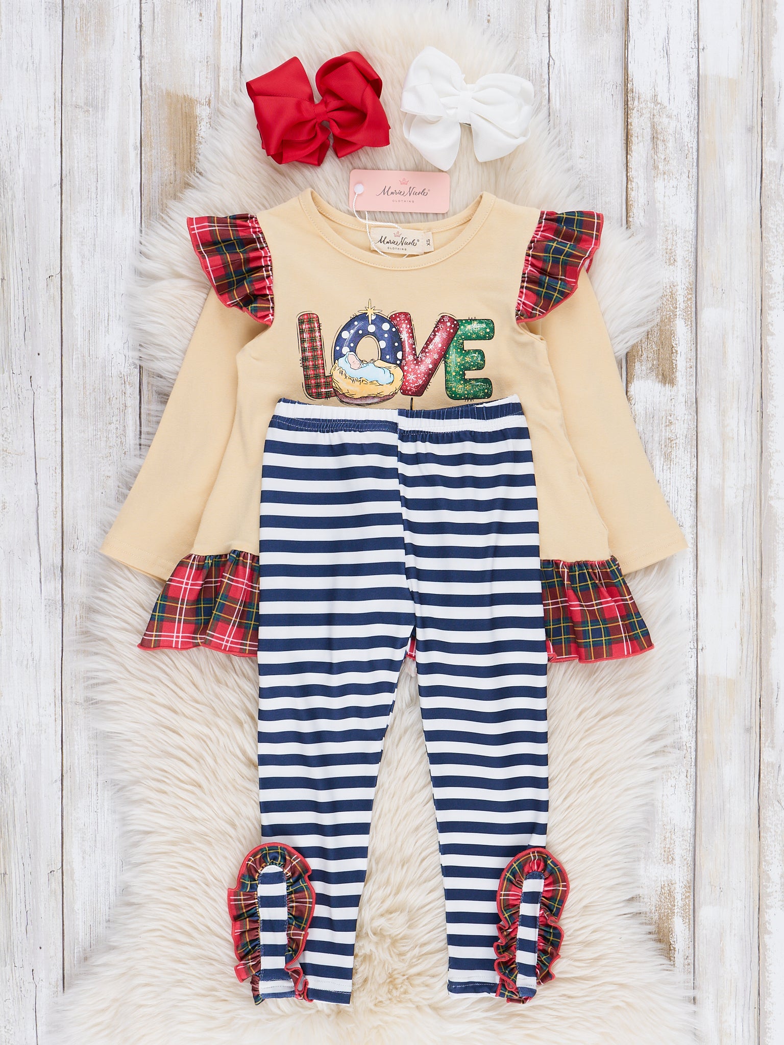 "Love Came Down" Ruffle Outfit - Marie Nicole Clothing