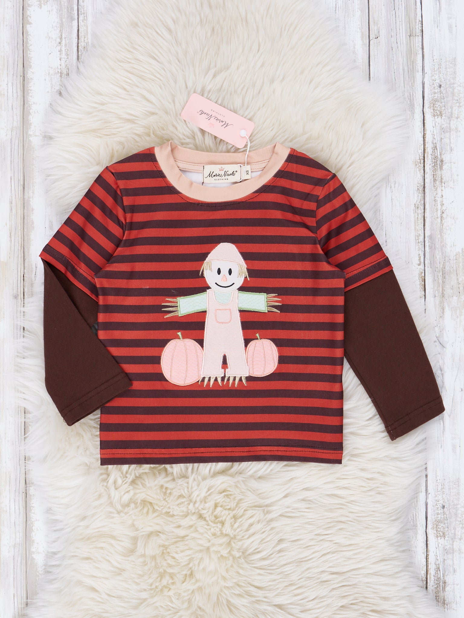 Brown Stripe Scarecrow Shirt - Marie Nicole Clothing