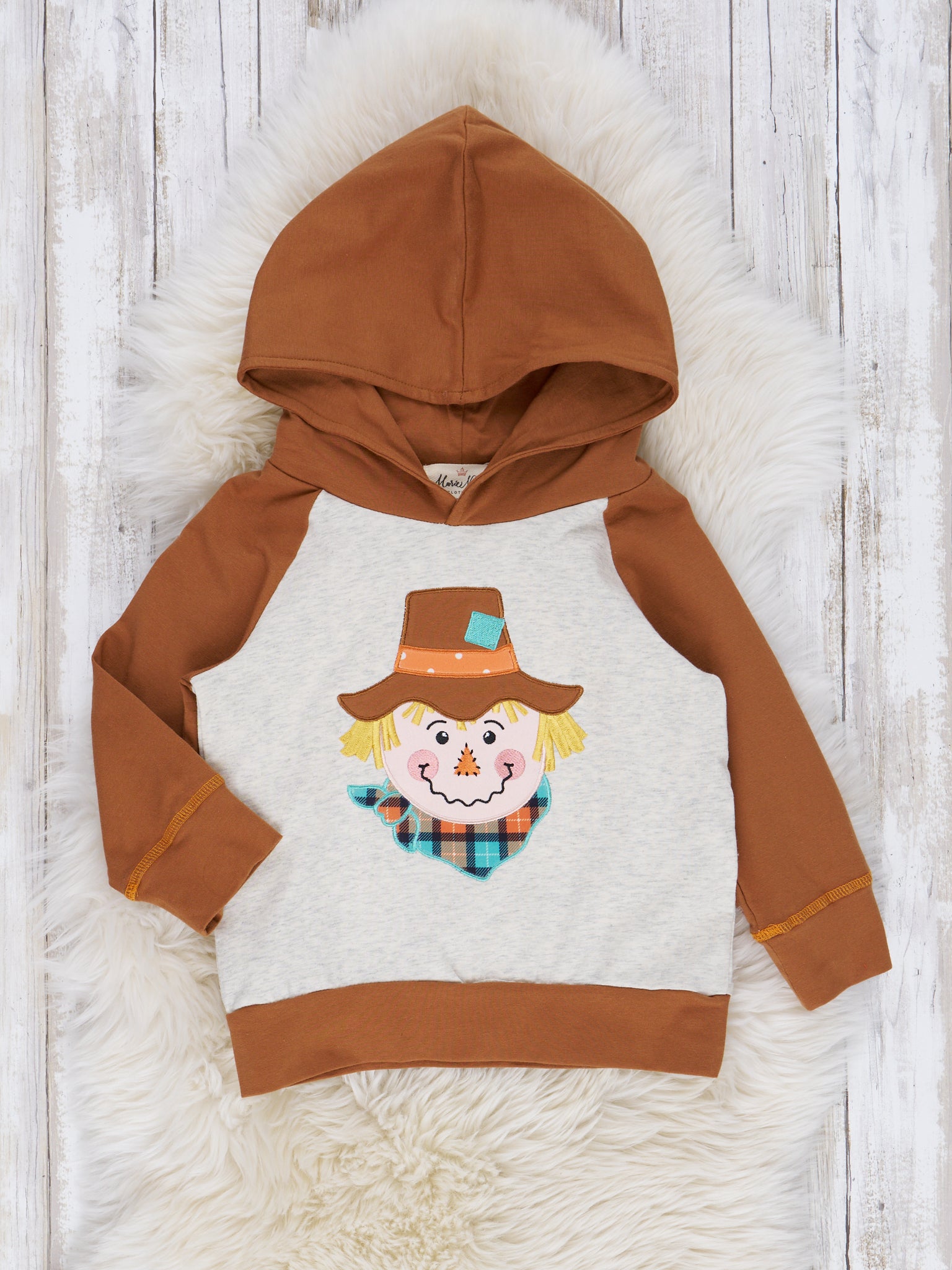 Brown Sweet Scarecrow Raglan Hoodie - Marie Nicole Clothing
