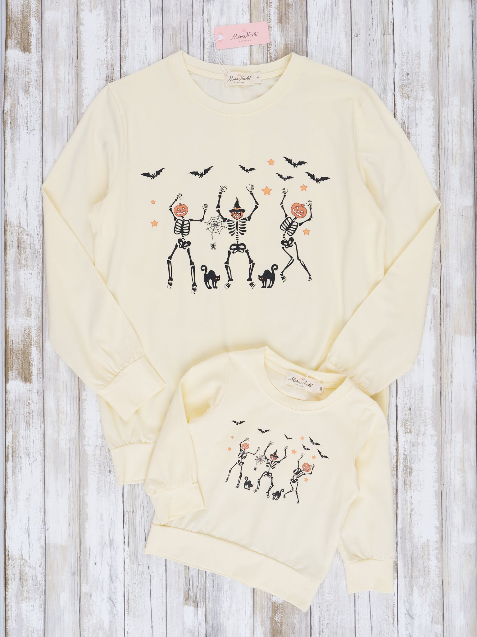 Mom & Me Dancing Skeletons Crewneck Shirt - Marie Nicole Clothing