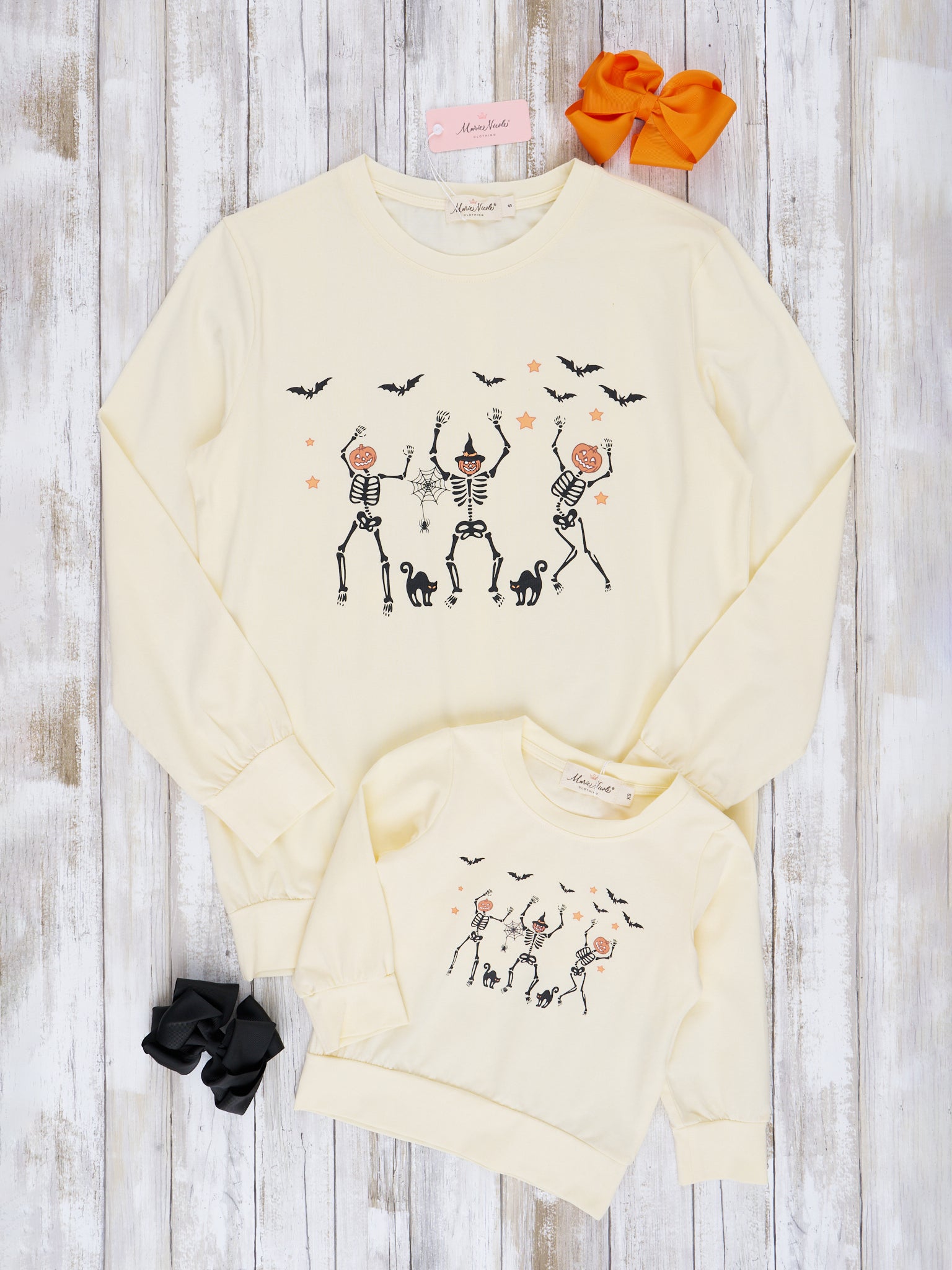 Mom & Me Dancing Skeletons Crewneck Shirt - Marie Nicole Clothing