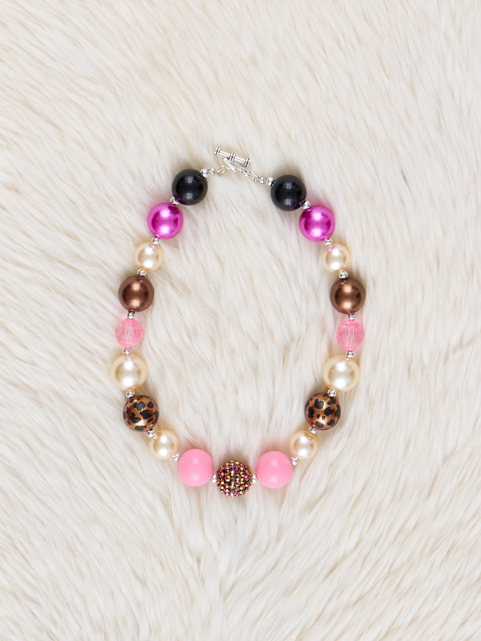 Magenta & Pearl Bubblegum Necklace - Marie Nicole Clothing