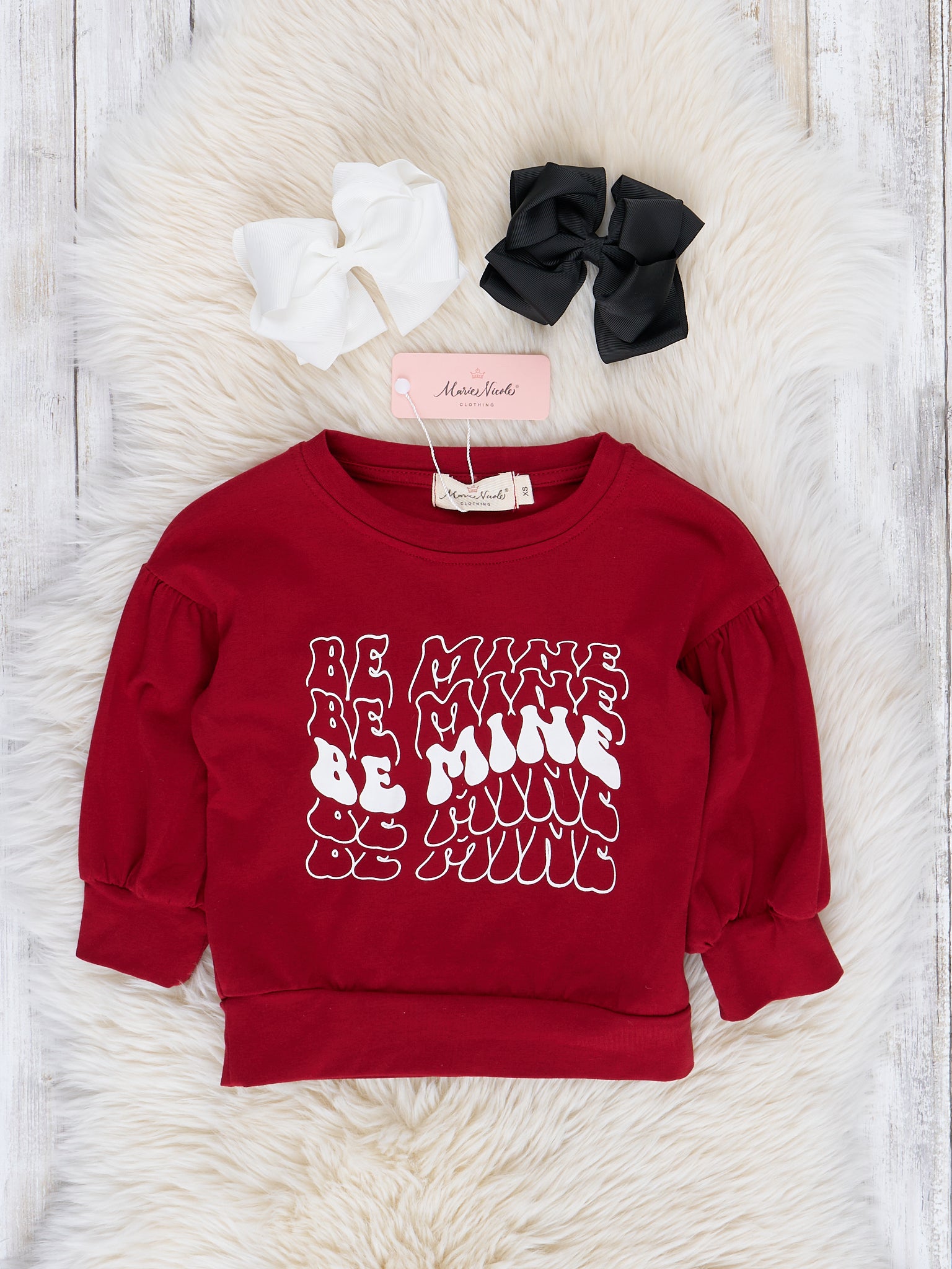 Deep Crimson "Be Mine" Shirt - Marie Nicole Clothing