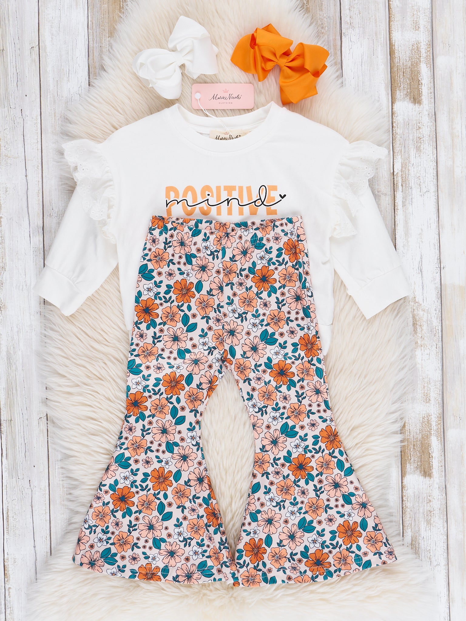 Positivity Garden Bell Bottoms Outfit - Marie Nicole Clothing