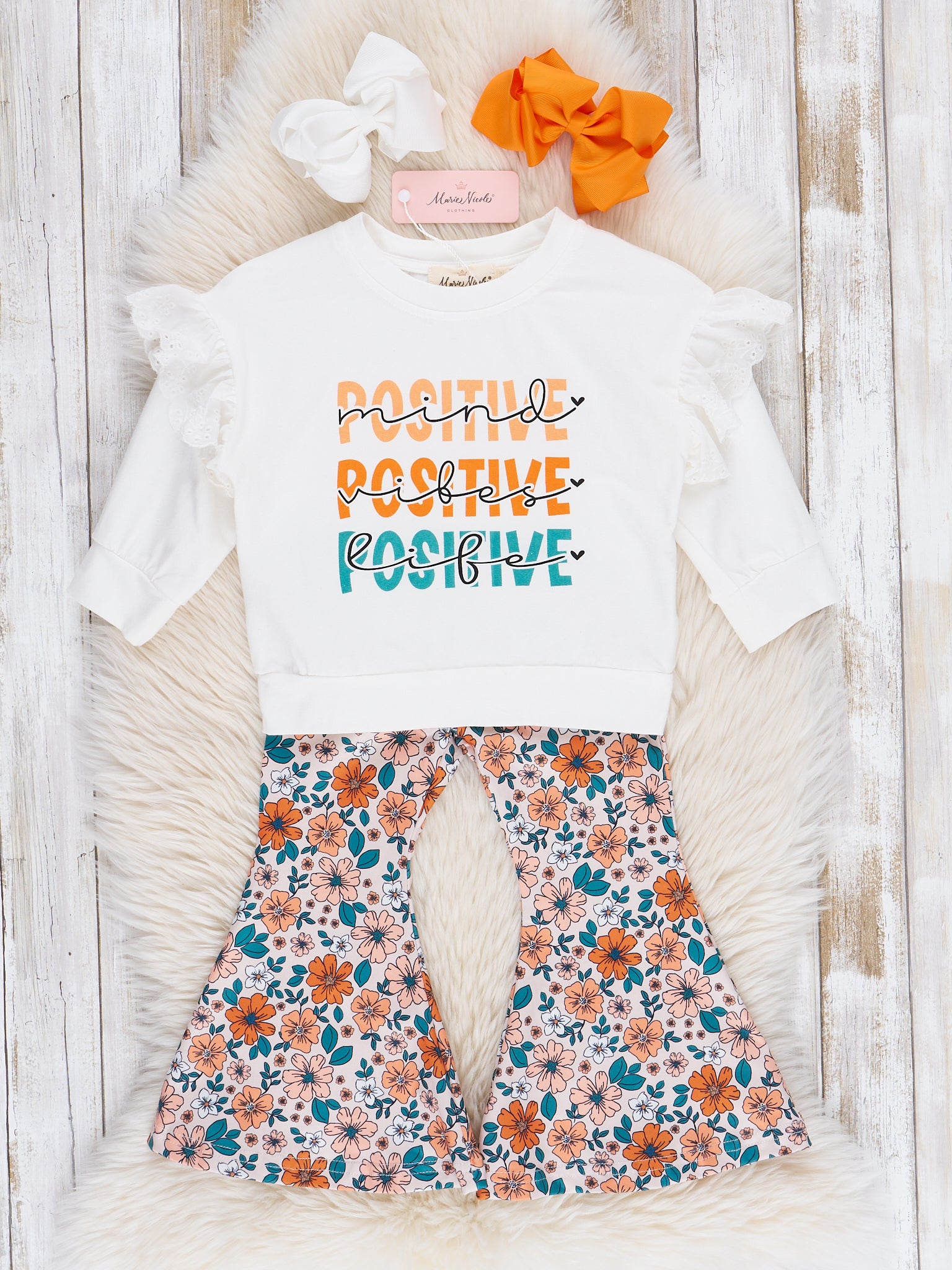 Positivity Garden Bell Bottoms Outfit - Marie Nicole Clothing