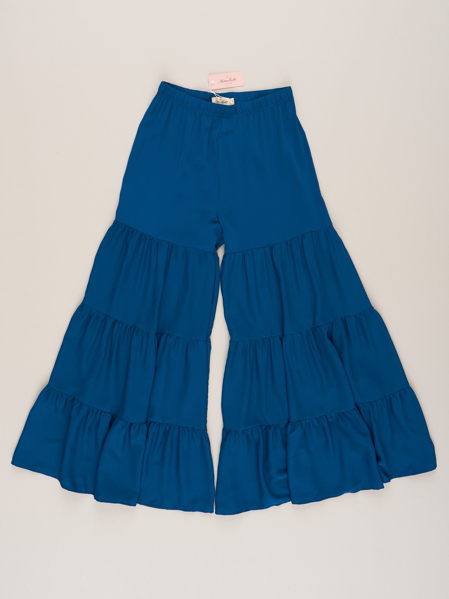 Mom & Me Tiered Ruffle Pants - Marine Blue - Marie Nicole Clothing