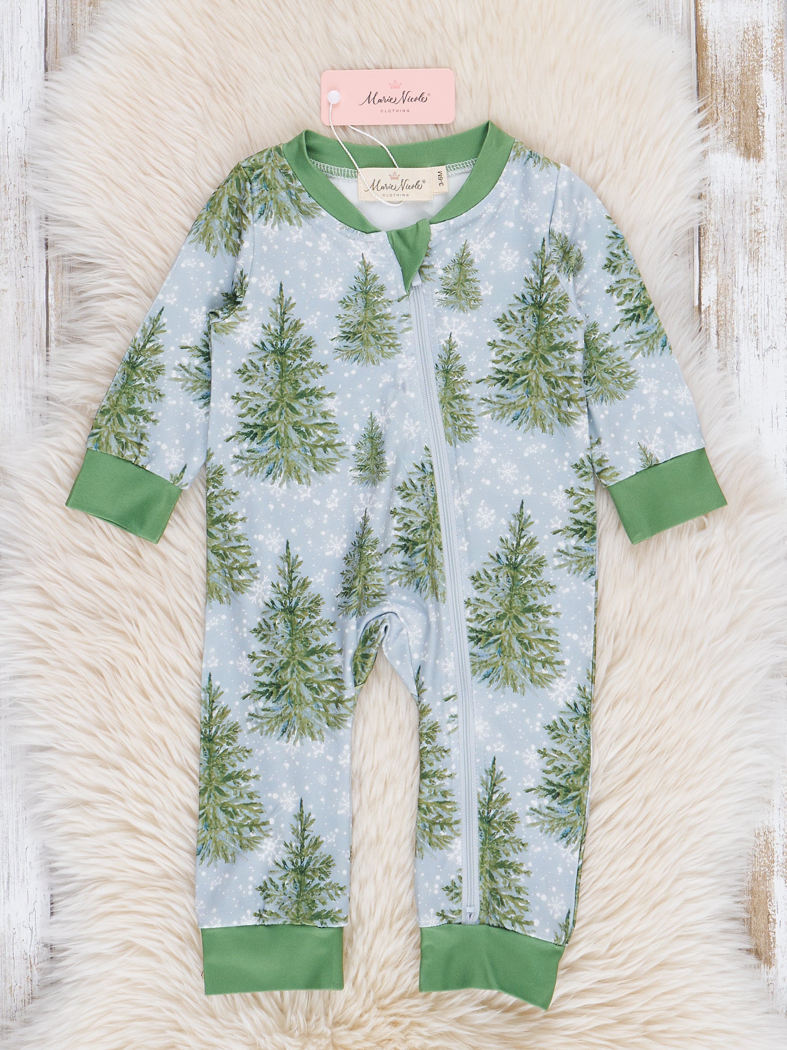 Evergreen Mountains Sleeper Pajamas - Marie Nicole Clothing