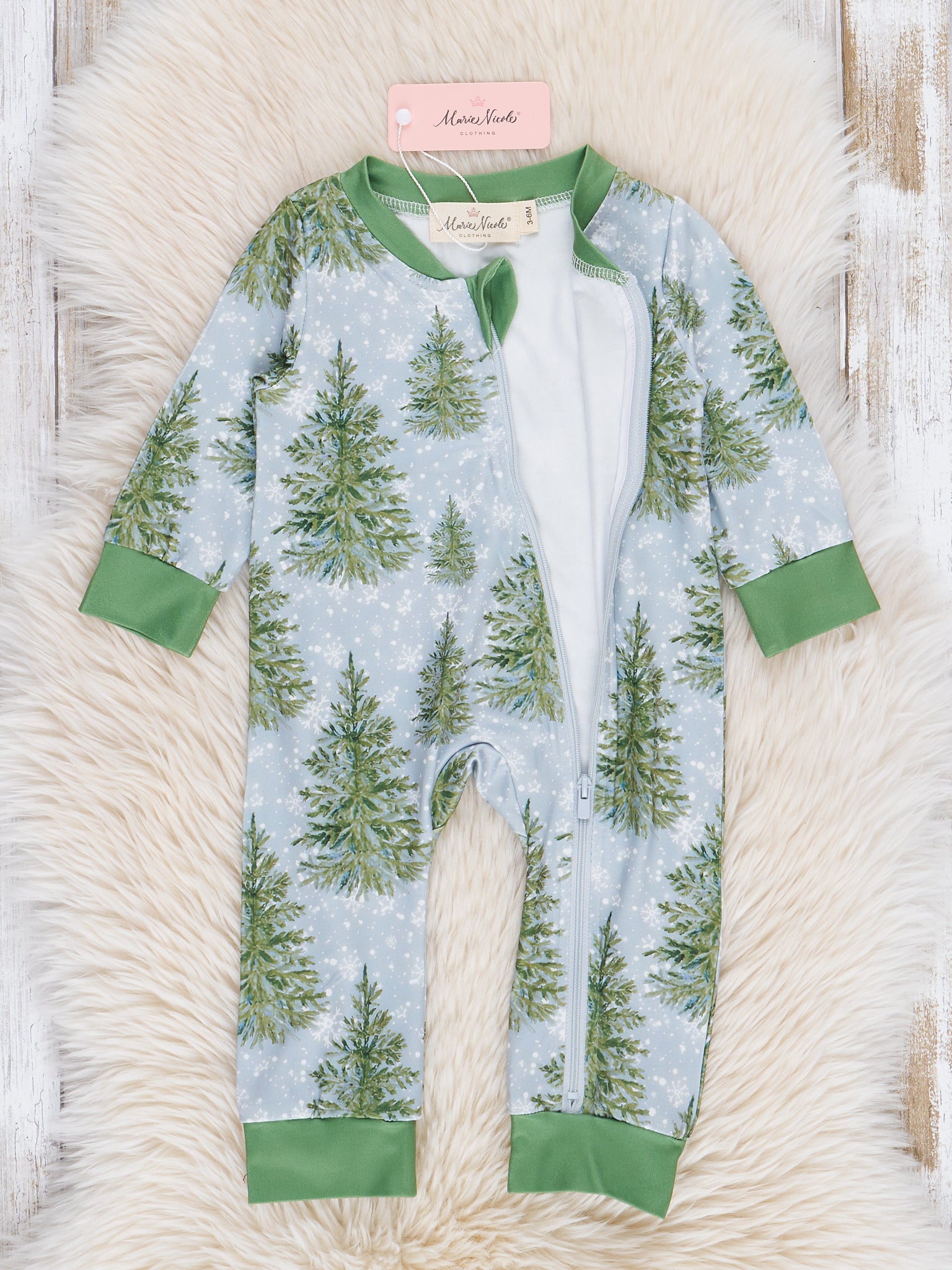 Evergreen Mountains Sleeper Pajamas - Marie Nicole Clothing