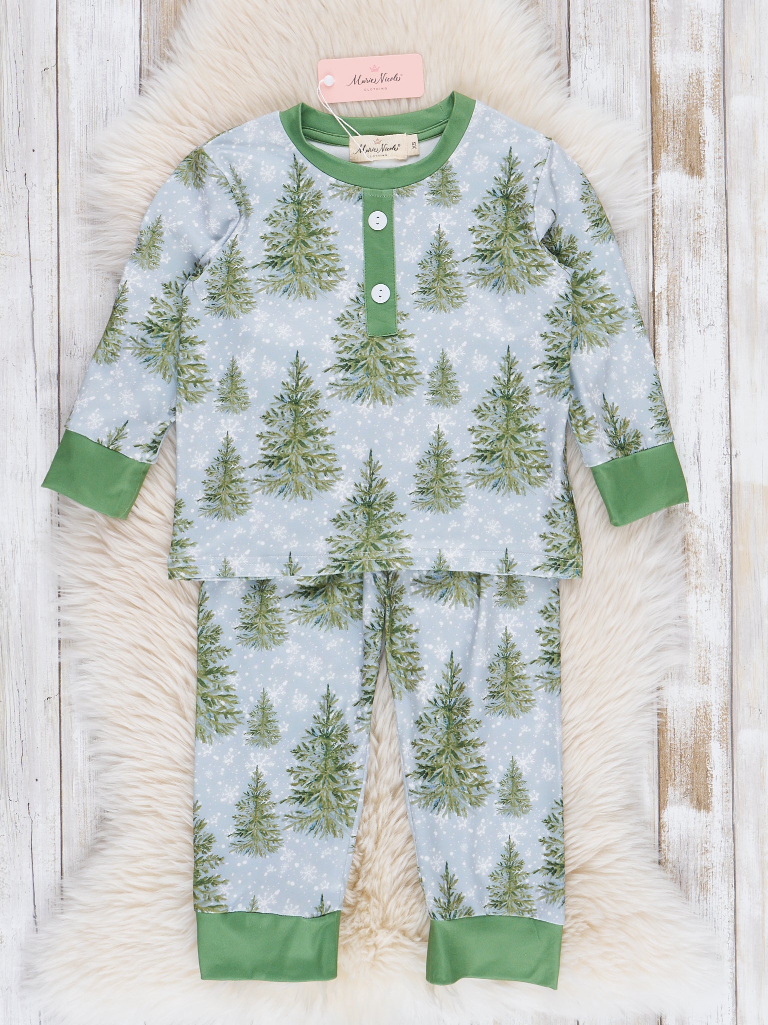 Evergreen Mountains Pajamas - Marie Nicole Clothing