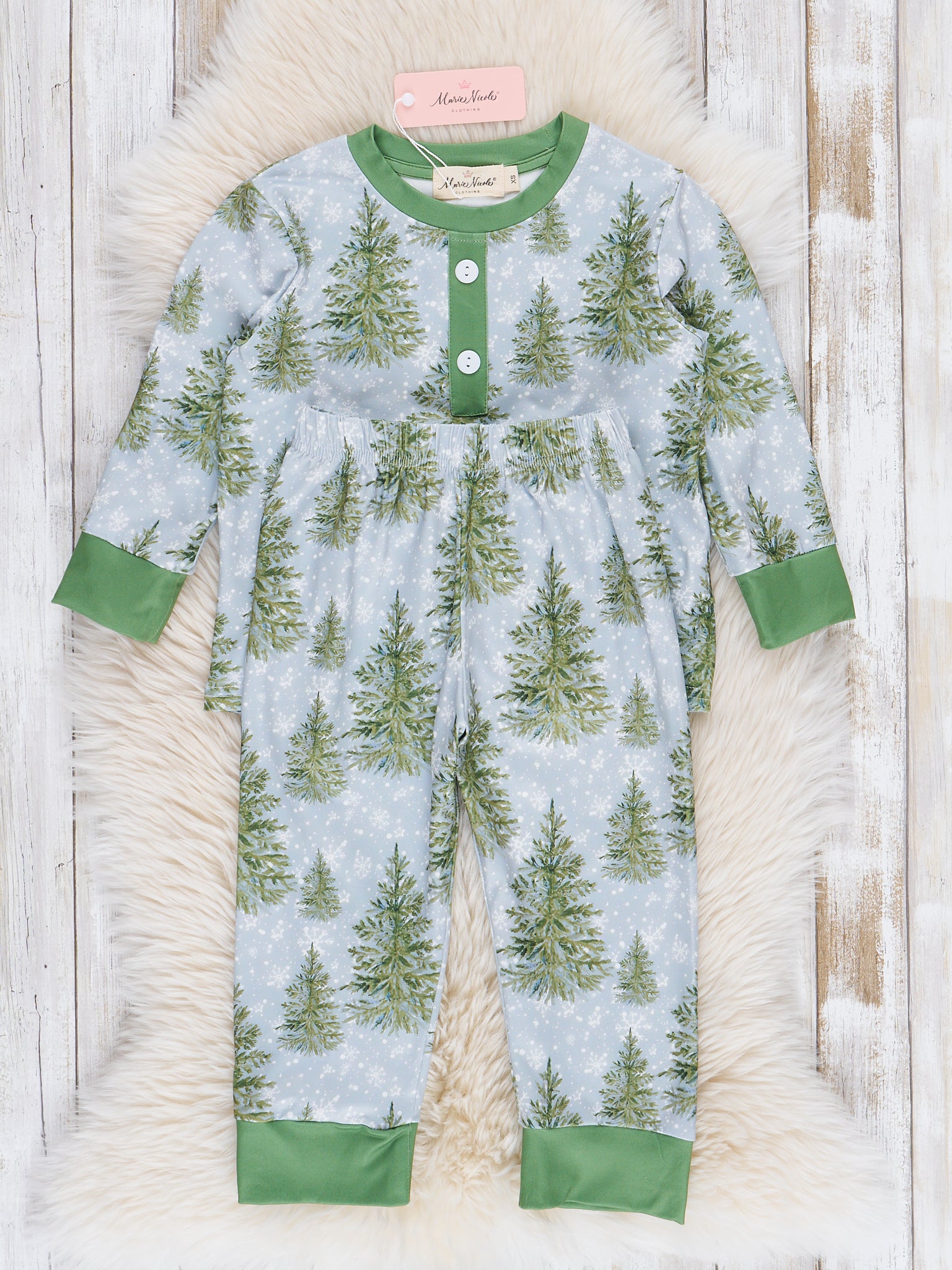 Evergreen Mountains Pajamas - Marie Nicole Clothing