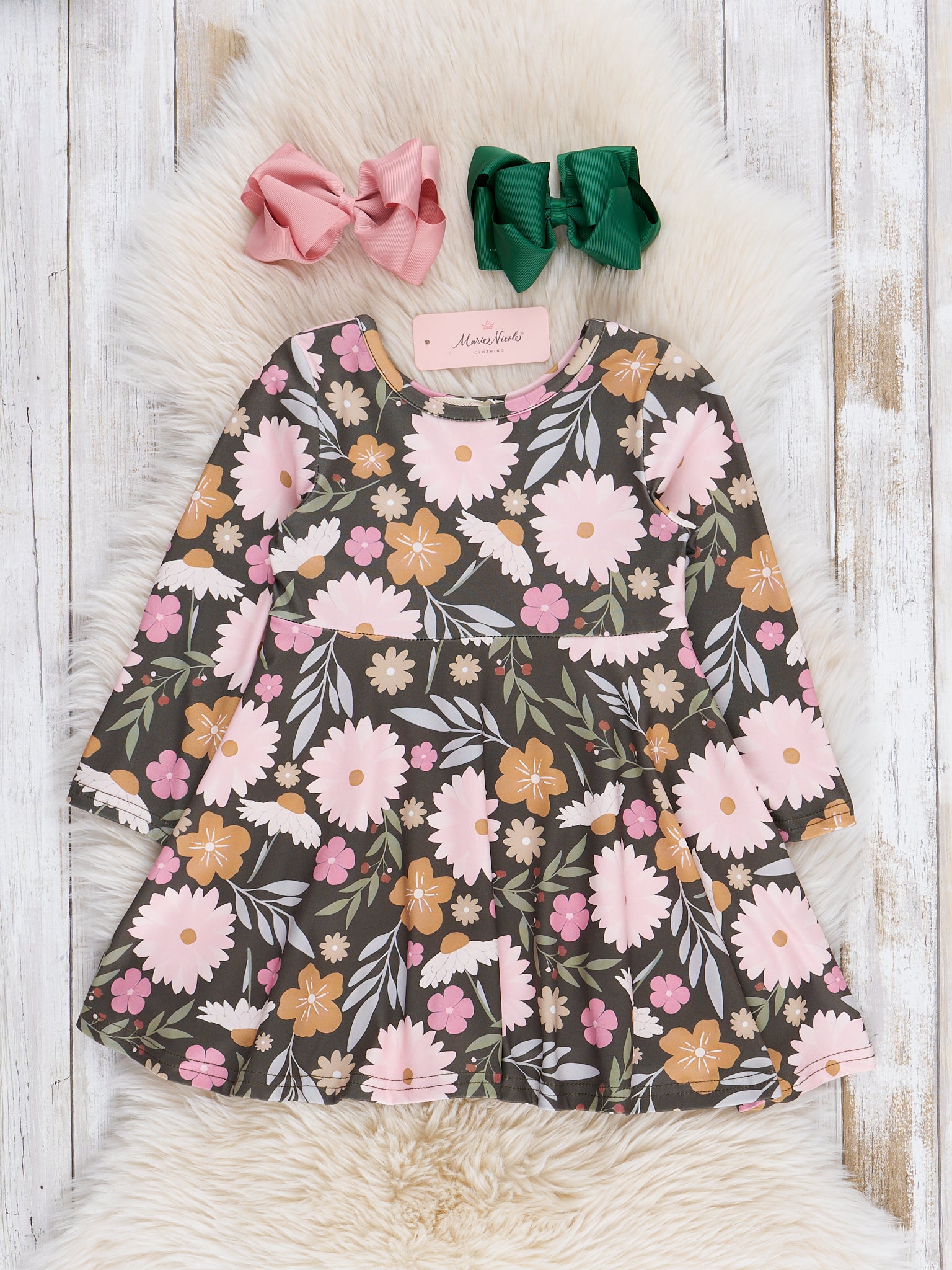 Warm Autumn Blooms Swing Dress - Marie Nicole Clothing