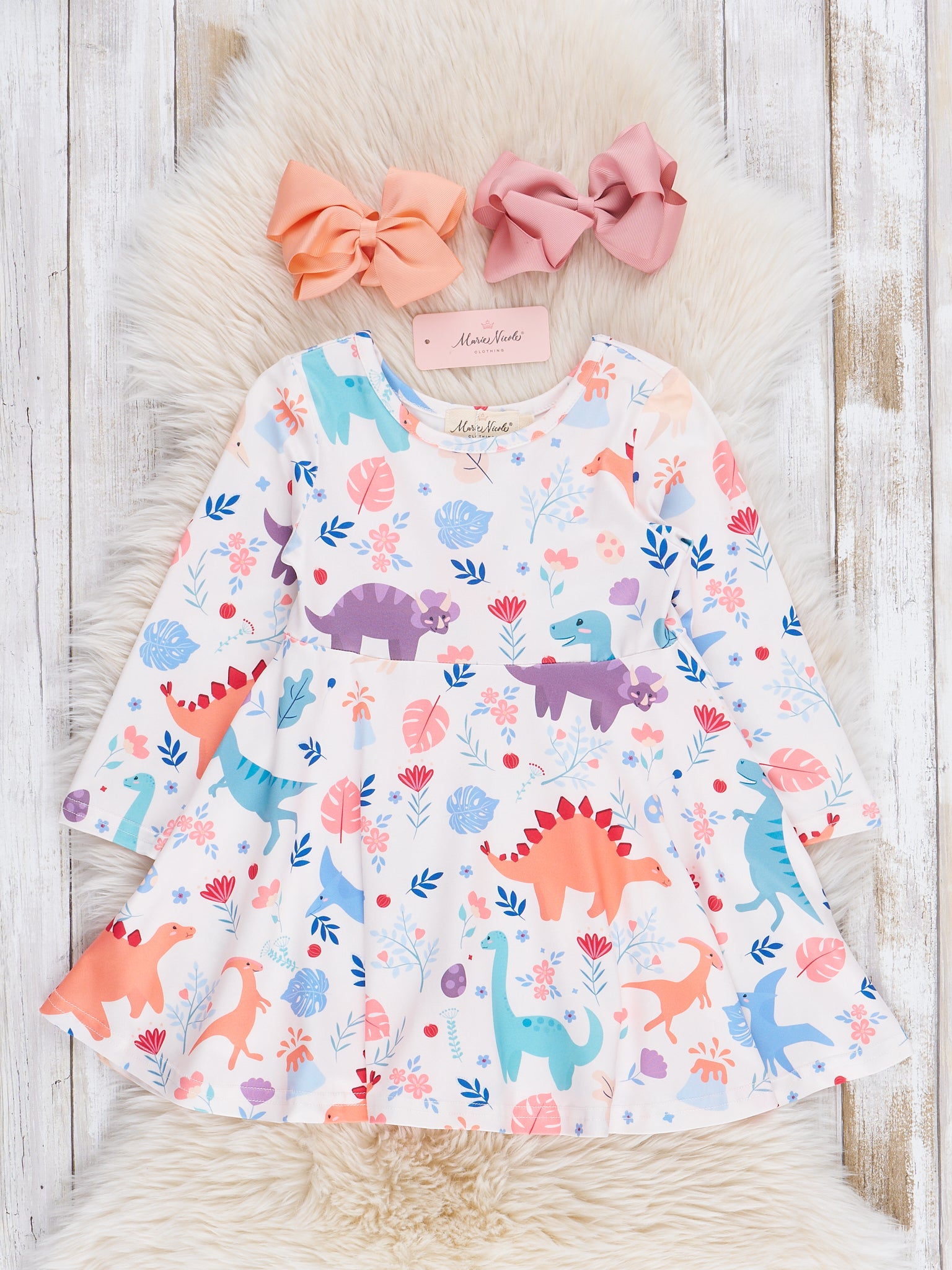 Dinosaur Land Swing Dress - Marie Nicole Clothing