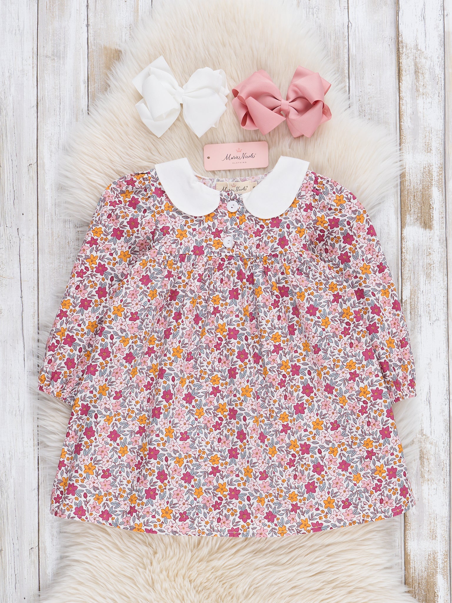 Mulberry Vintage Florals Dress - Marie Nicole Clothing