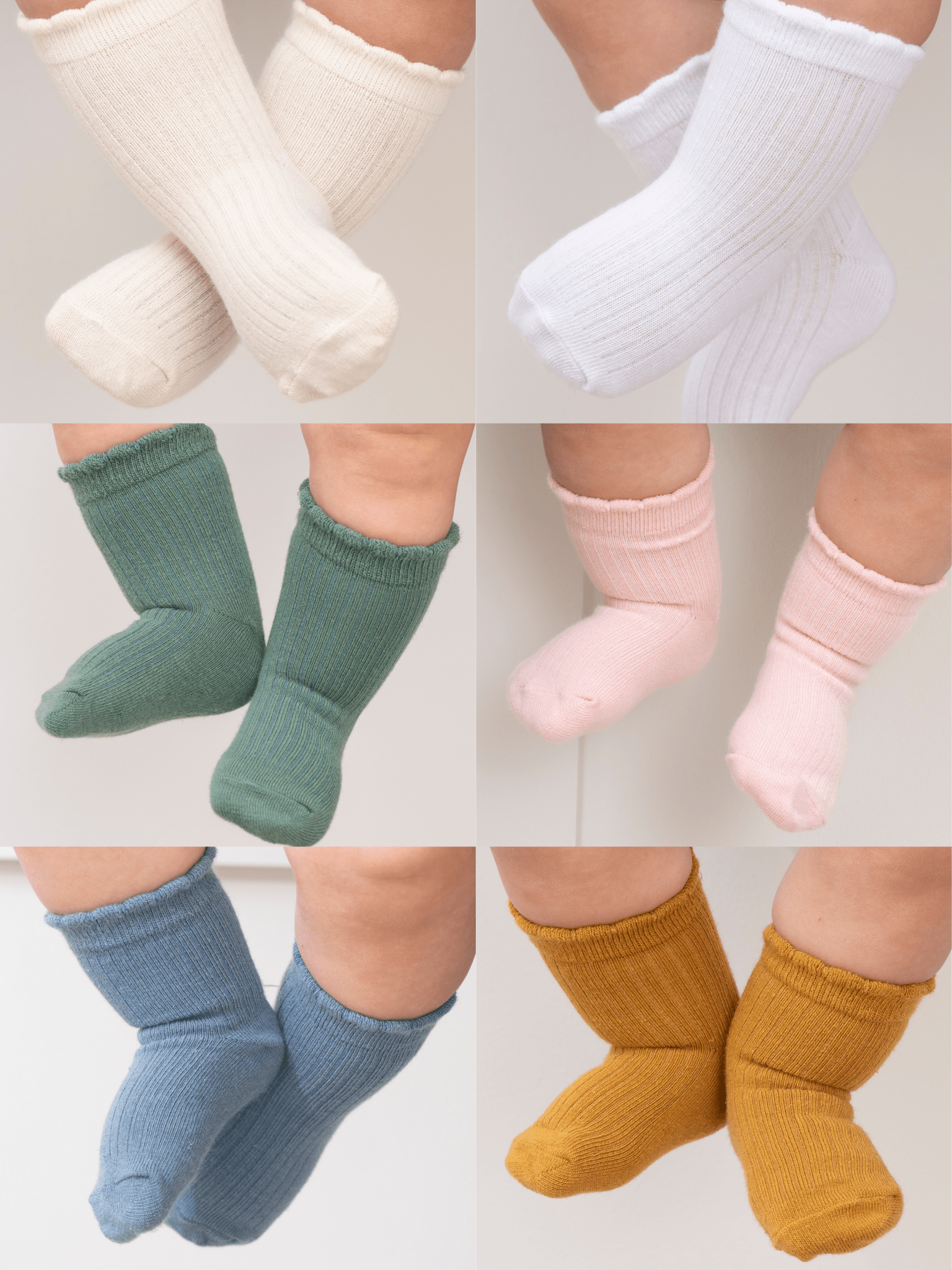 Scallop Hem Crew Socks - Marie Nicole Clothing