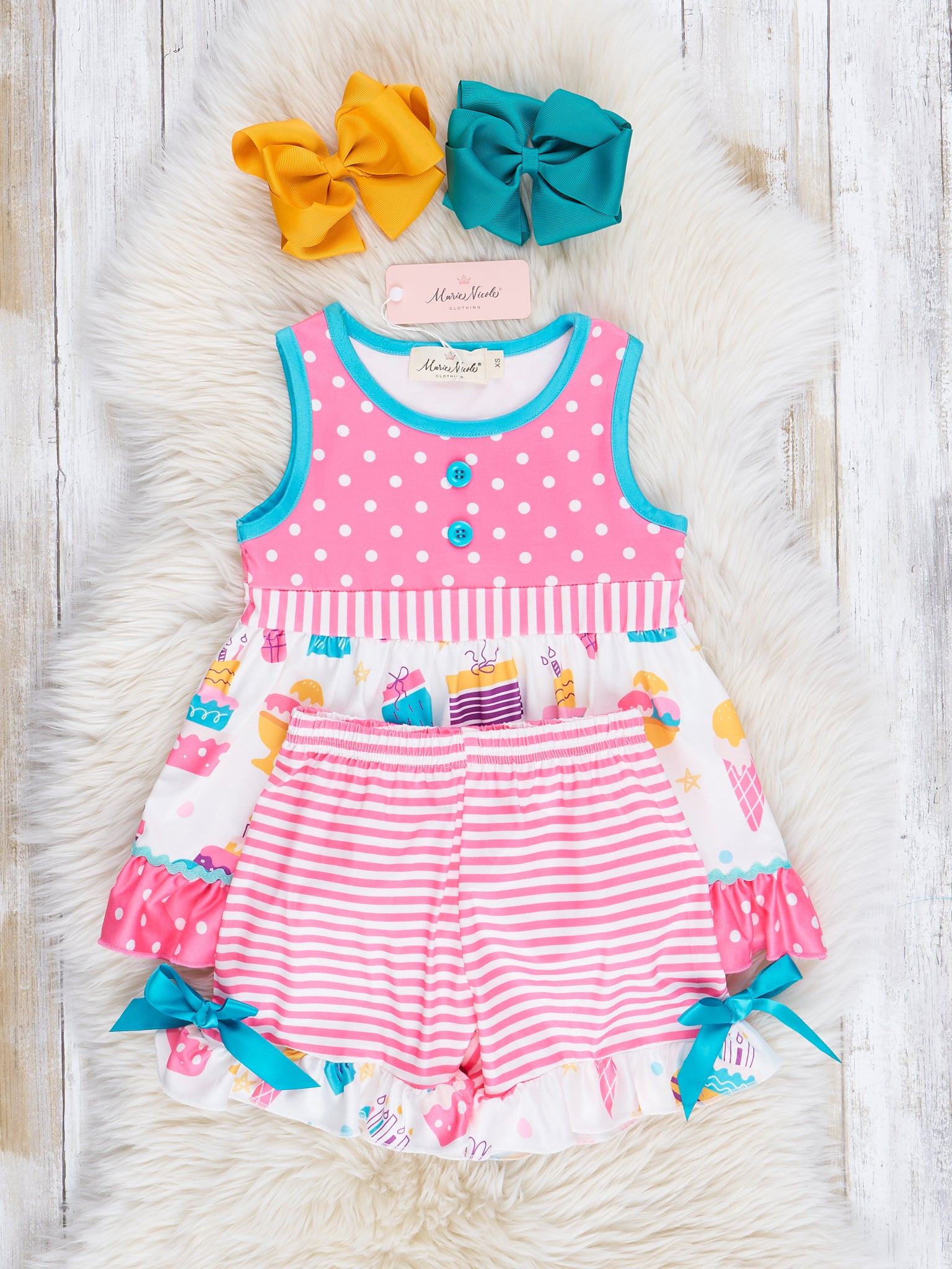 Pink Party Treats Outfit - Marie Nicole Clothing