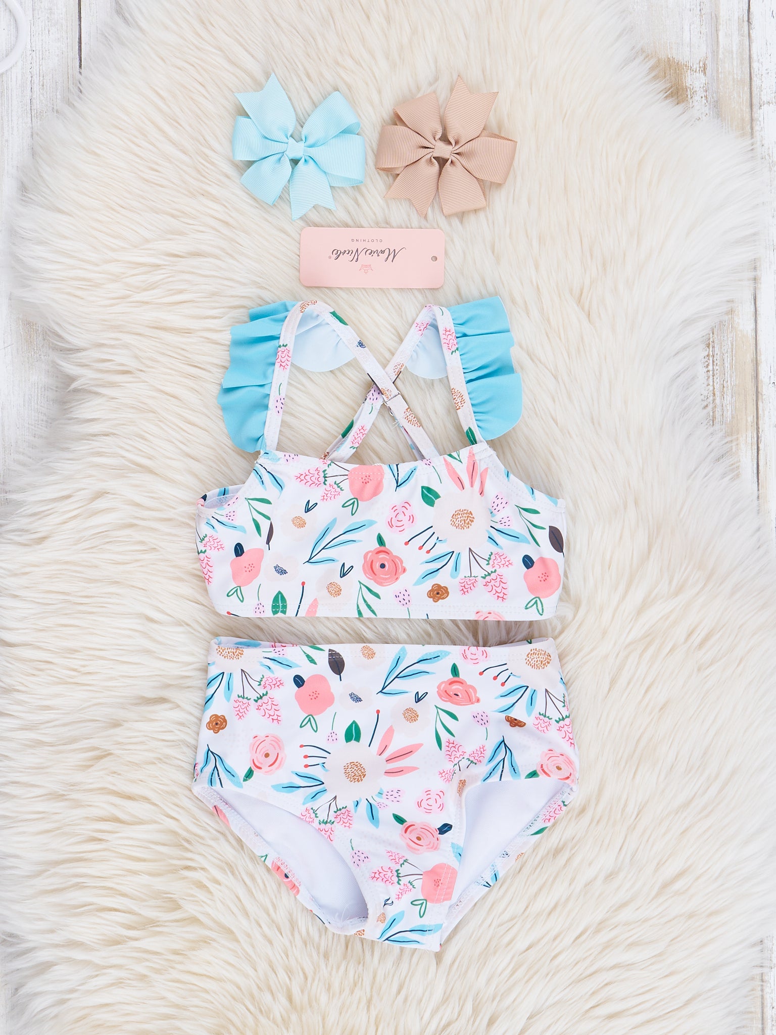 Mom & Me Pretty Primrose Ruffle Swimsuit - Marie Nicole Clothing