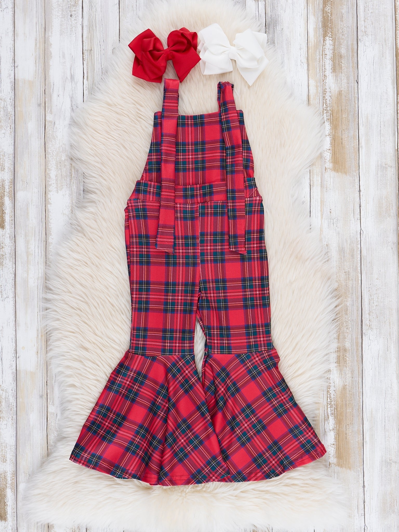 Ribbed Puff Sleeves Bell Bottom Overalls Set - Marie Nicole Clothing