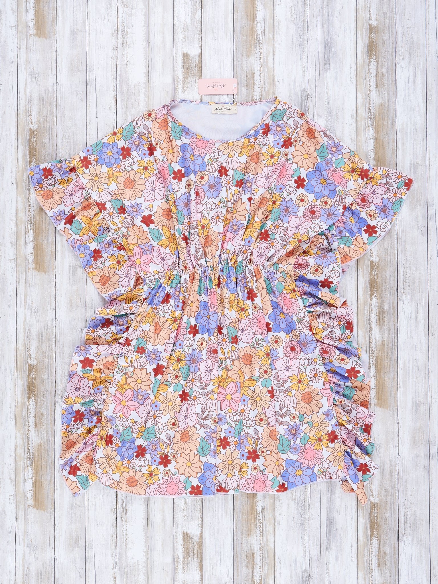 Mom & Me Purple Marigolds Swim Cover Up - Marie Nicole Clothing