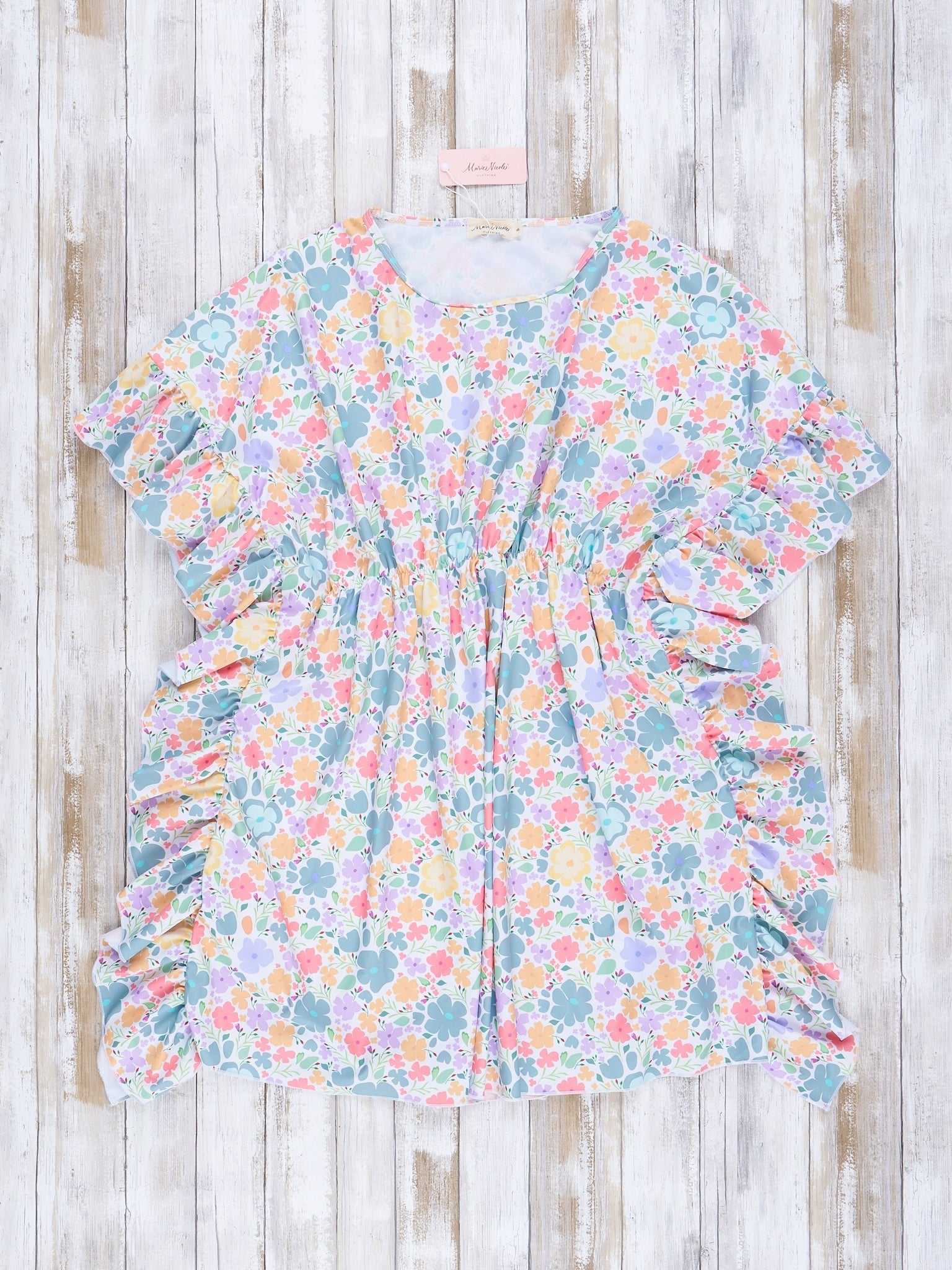 Mom & Me Green Marigolds Swim Cover Up - Marie Nicole Clothing