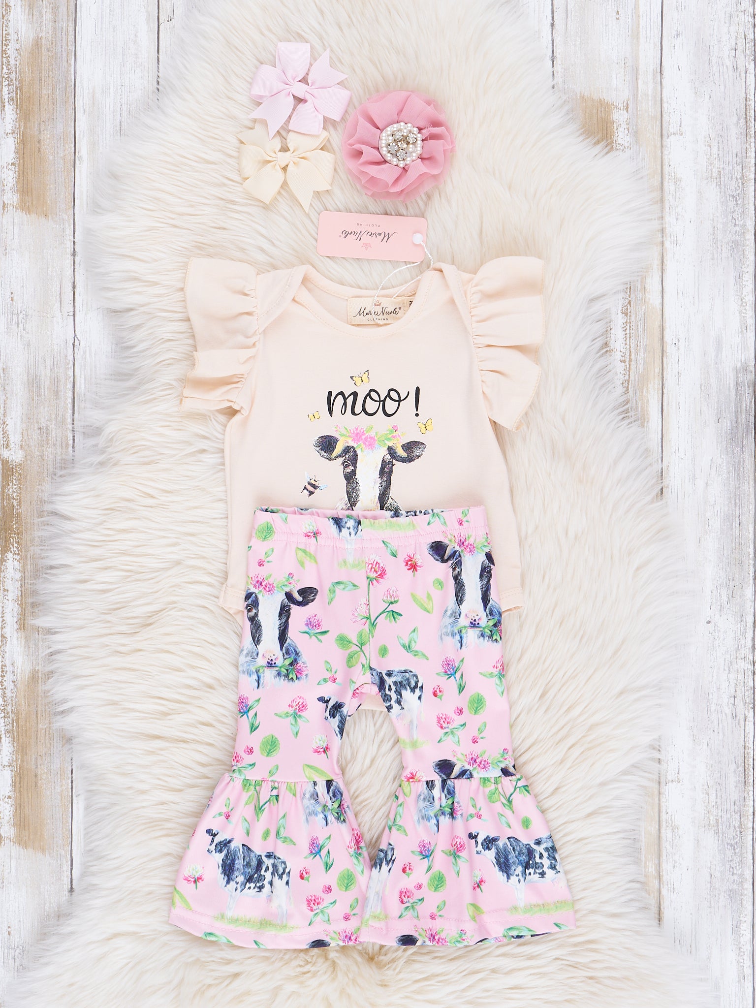 Moo Garden Bell Bottoms Outfit - Marie Nicole Clothing