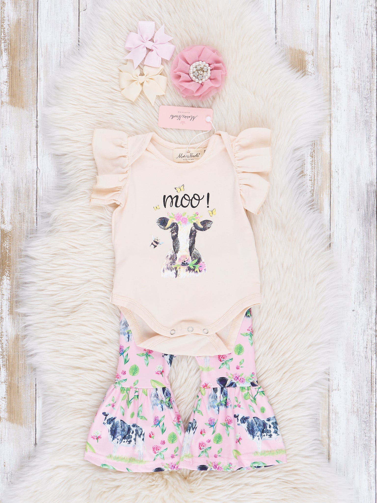 Moo Garden Bell Bottoms Outfit - Marie Nicole Clothing