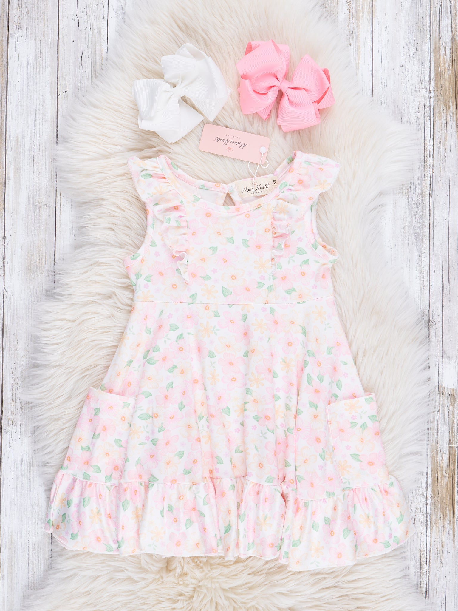 Ditsy Florals Tiered Ruffle Dress - Marie Nicole Clothing