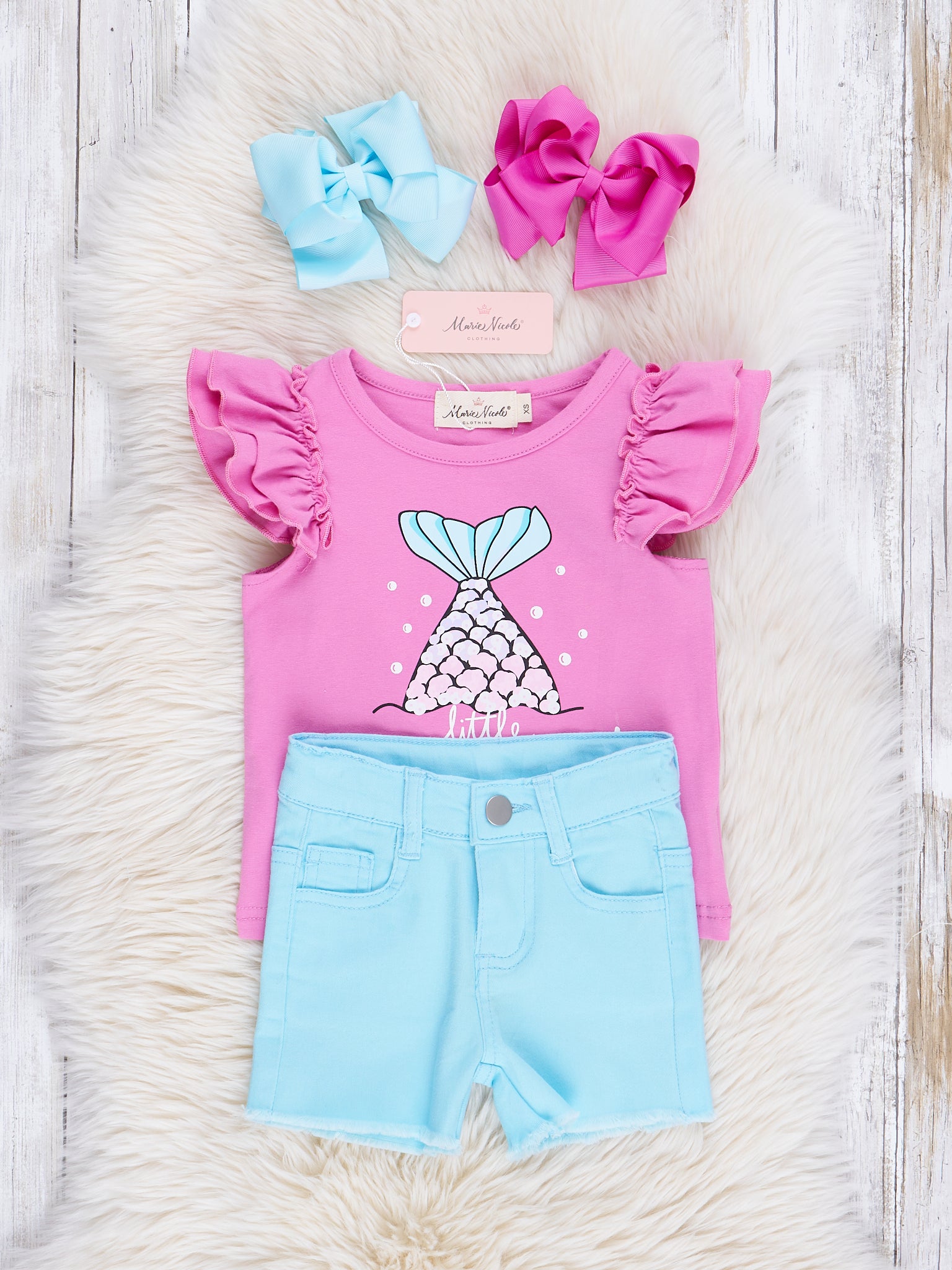 Magenta Little Mermaid Outfit - Marie Nicole Clothing